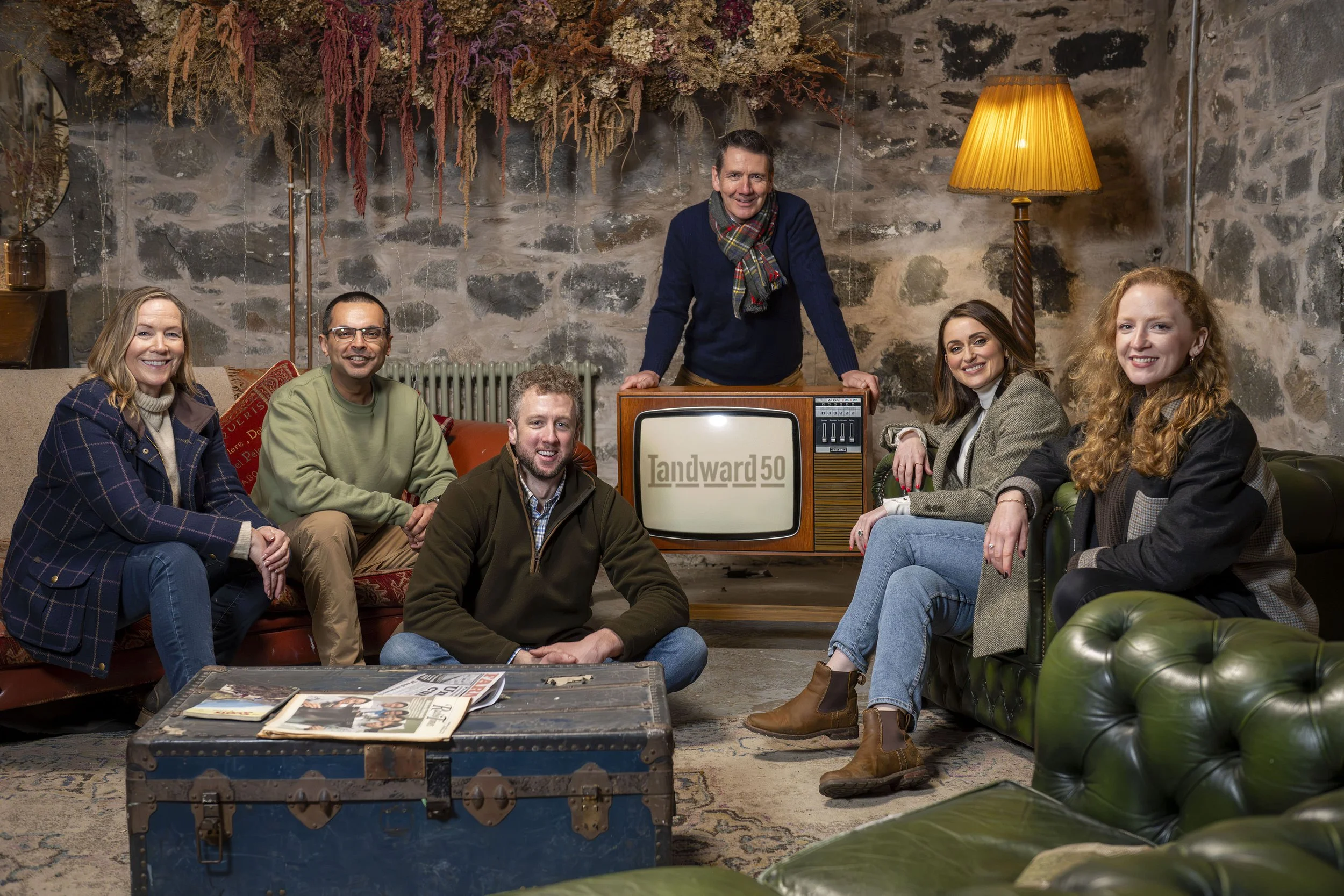 The Landward presenting team (L-R) Arlene, Shahbaz, Cammy, Dougie, Anne & Rosie