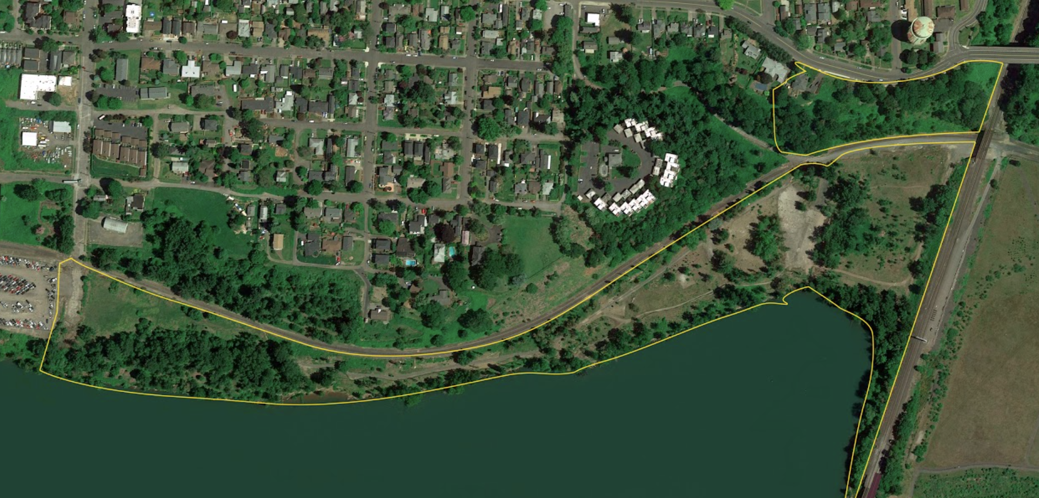 Aerial view of Willamette Cove
