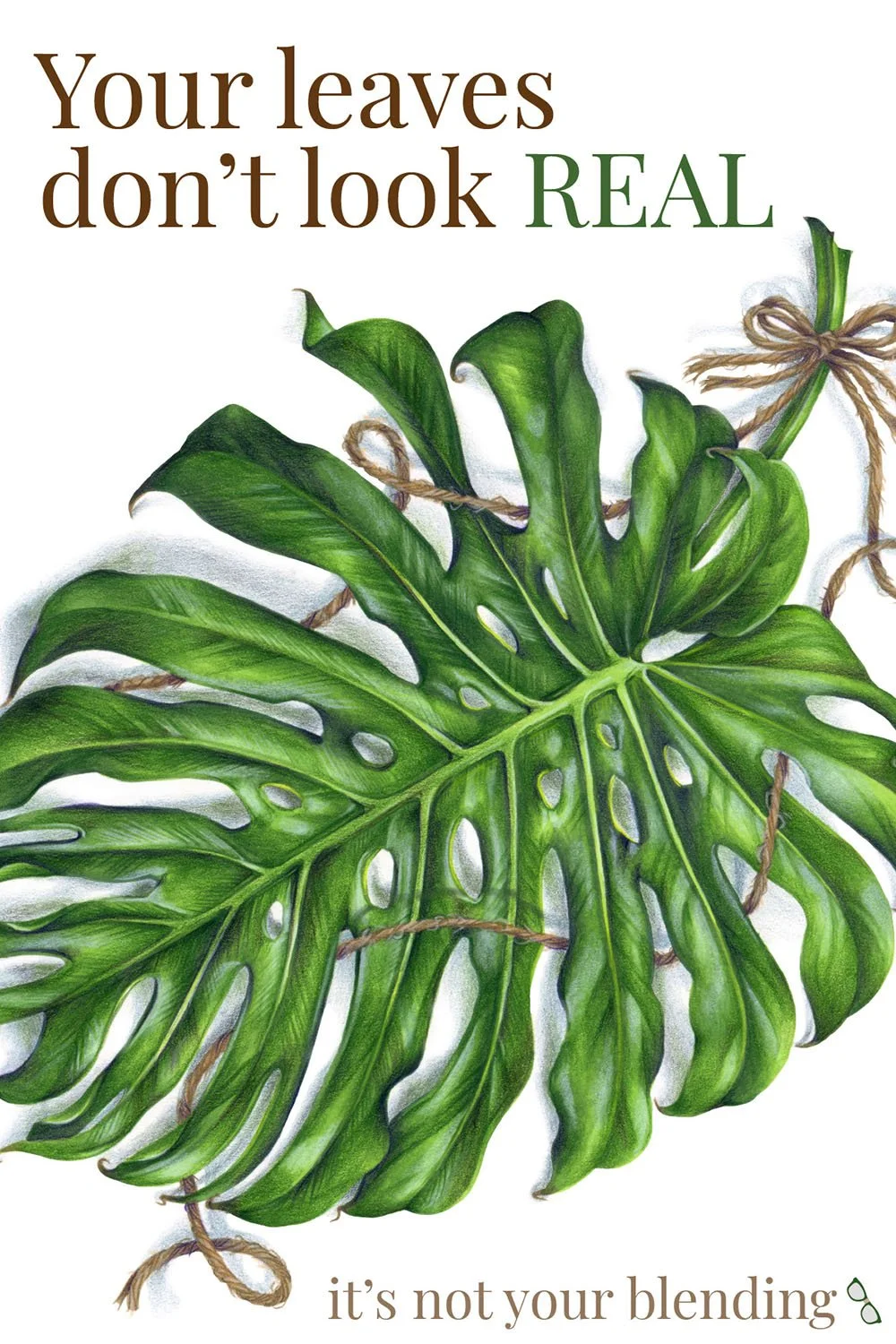 Smooth blending combinations can’t create create realistic leaves. Learn why artists observe color, texture, and how real plants hold leaves. References make botanical realism easier with alcohol markers, and colored pencil.