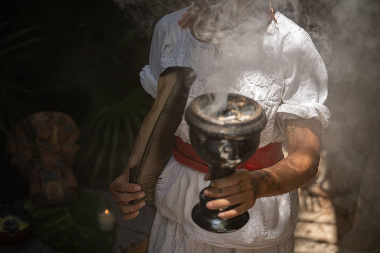 Copal, purification, peyote ceremony, Ancestral Wholeness Retreat - Costa Rica - April 2025