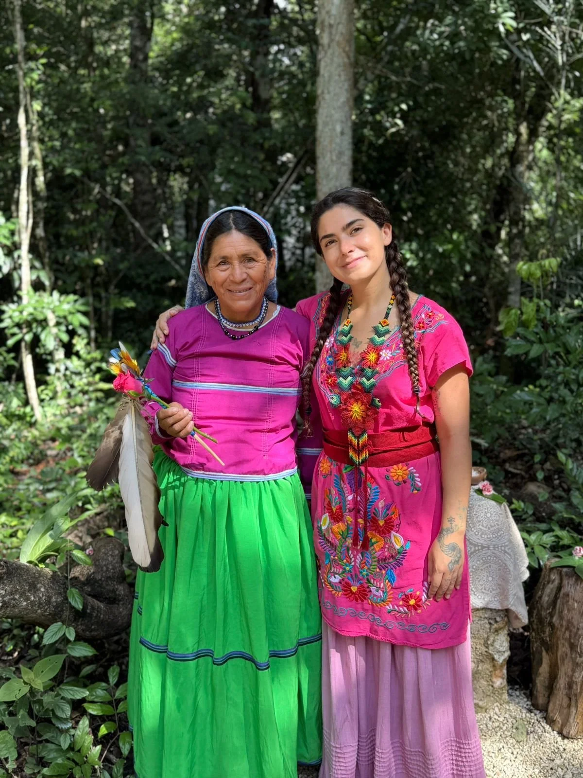 Abuela Cristina y Frida Lopez. Peyote Ceremony,