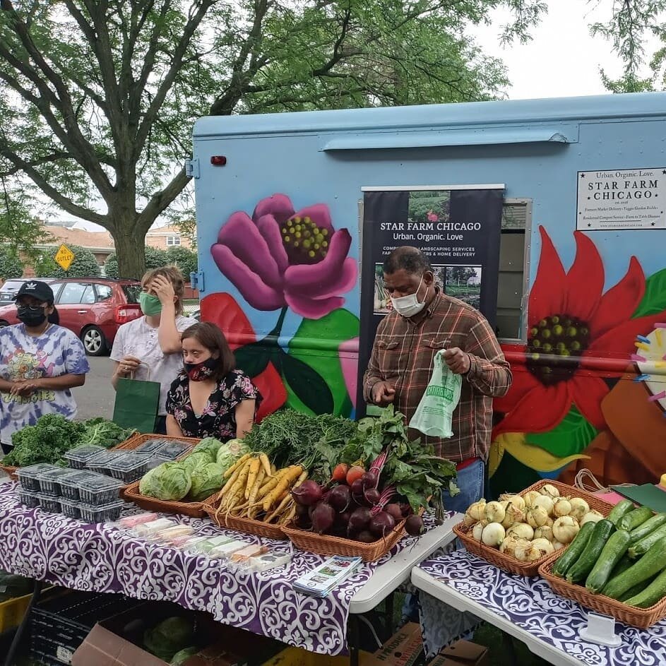 The #StarFarmMobileMarket is out in the streets! Check us out at the Rose Center with our #DisabilityFarmers! We are bringing the pop-up to them twice a month with local, seasonal fruit and veggies and YES....ice cream! The Rose Center clients help u