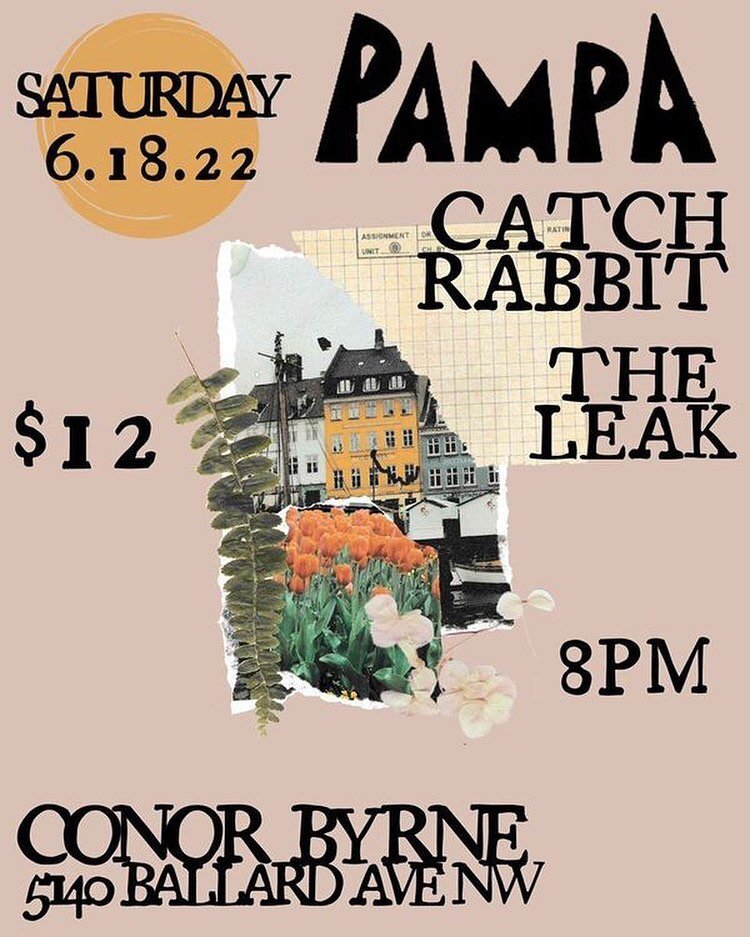 We&rsquo;ve got a killer show coming up this month! Come see us take over the old fashioned pub atmosphere of the Conor Byrne Tavern in Ballard, alongside @pampa_band and @theleaktheband. We&rsquo;re gonna take you on an indie rock journey out a secr
