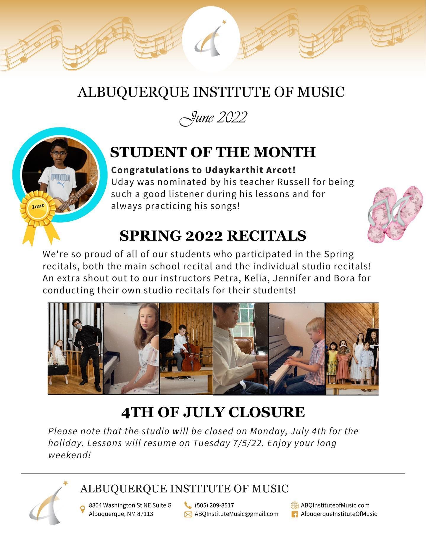 Summer is flying by! Check out our exciting updates for June! 🎶