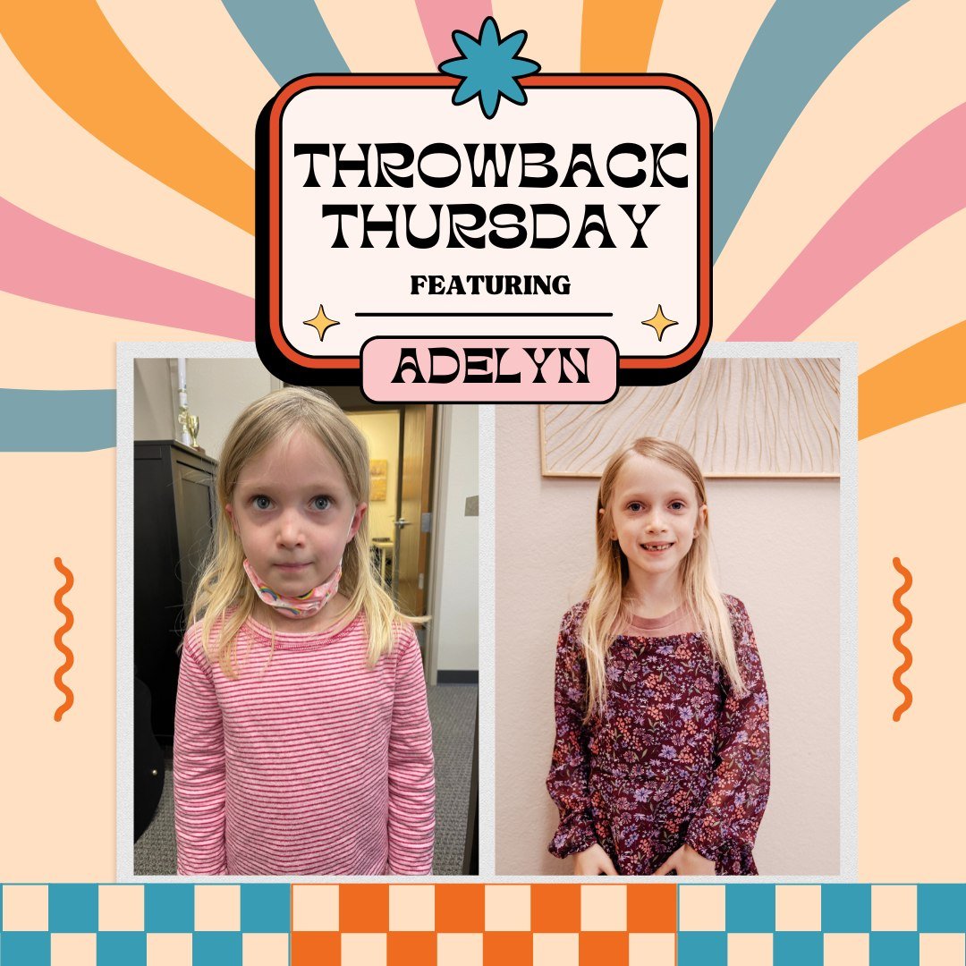 It's another THROWBACK THURSDAY! Look at how much this girl has grown! Addie is a stellar student!