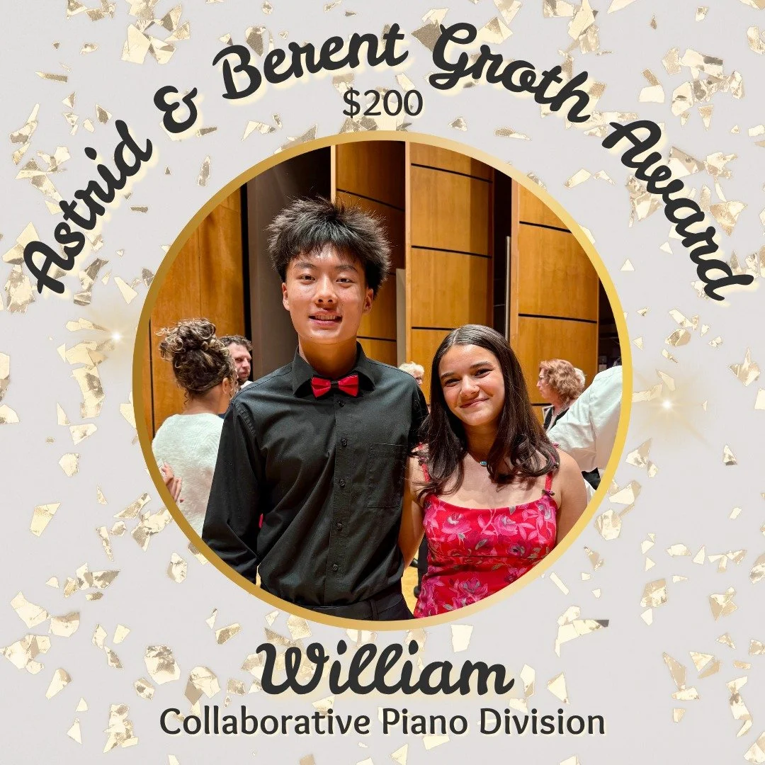 It's MAGNIFICENT MONDAY! We want to shout out all of our students and faculty who participated in the Vocal Artistry Art Song Festival this past weekend. We especially want to congratulate those who received awards. 
In addition to those pictured, Ka