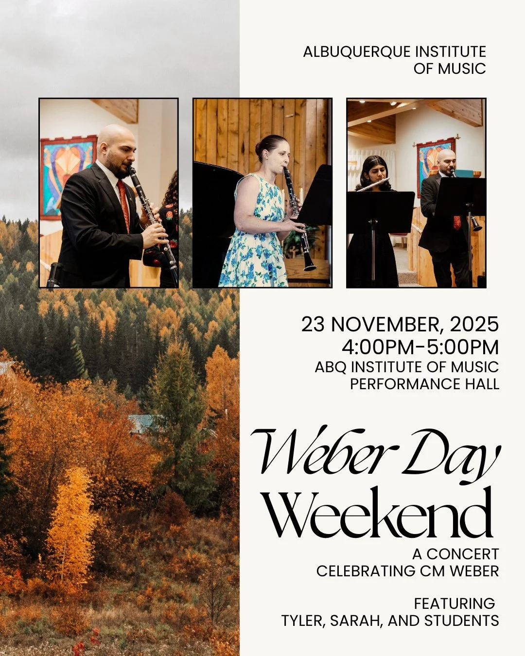 It's That's Fun Thursday! If you are looking for a way to harmonize your weekend, this is it! Come enjoy performances by our instructors Tyler and Sarah and some of their students in honor of CM Weber!