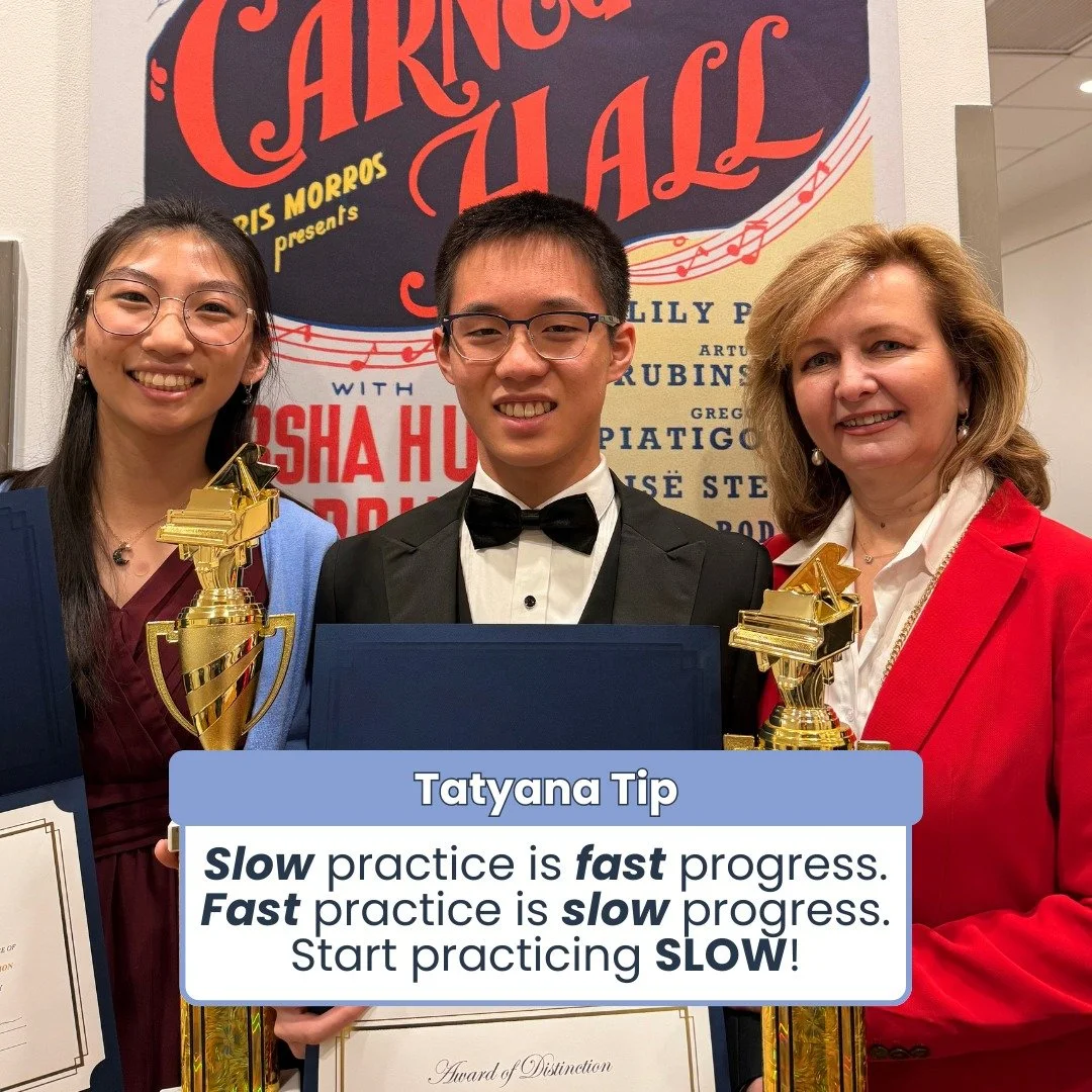 Today is TIP TUESDAY and today's advice is from our founder, Tatyana, an award winning pianist and instructor. 🎹🎵🎼