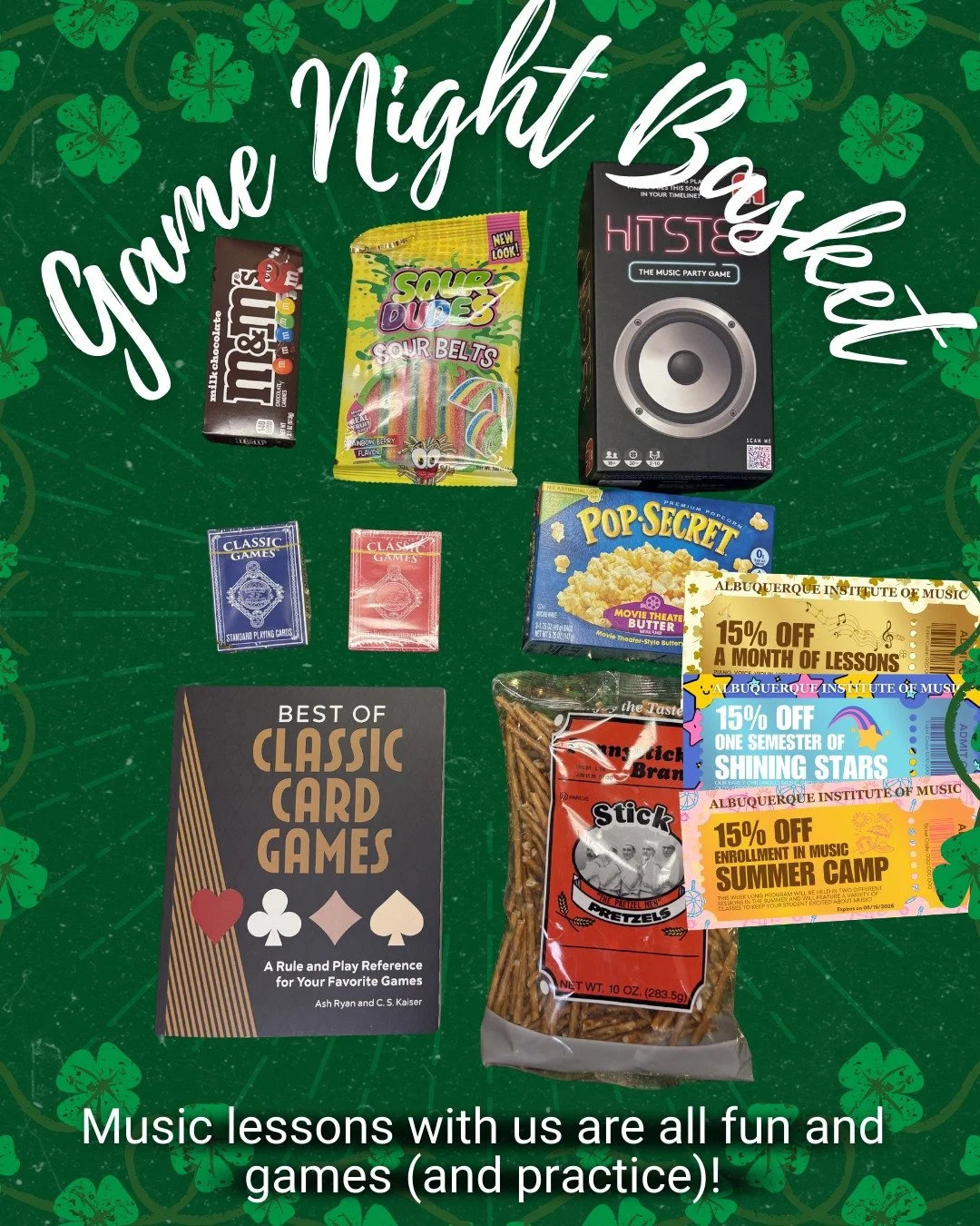 It's FUN FRIDAY! Here is a closer look at all the goodies inside our March Raffle Baskets! Here are all the details:

GREEN SUPREME
Plush fitness mat
Pair of 3 lb Dumbbells
Serenity Incense Bowl
AIM Stickers
2 Motivational Stress Balls
8 lb Toning Ba