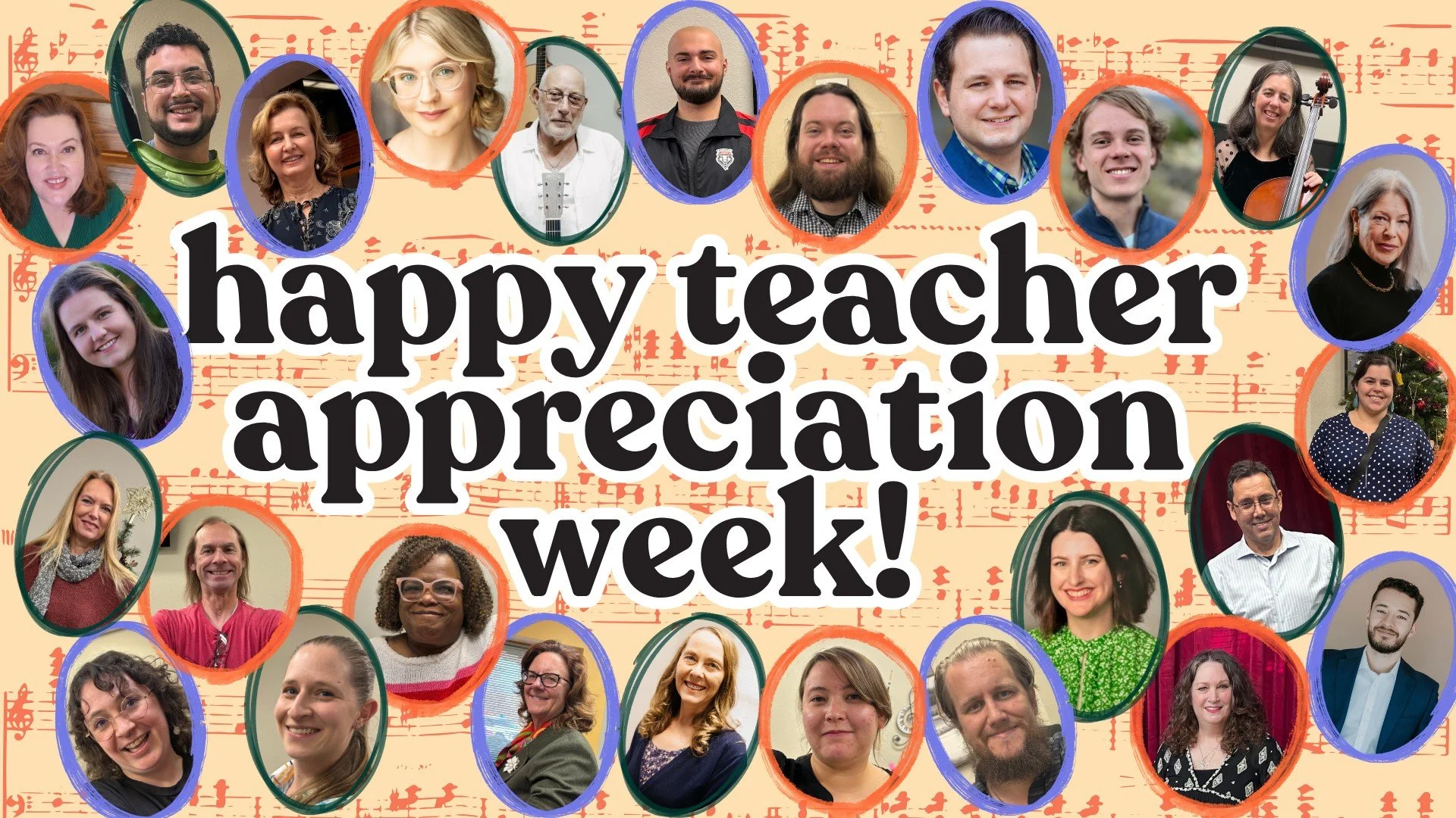 Wrapping up our week of appreciation!  We've been celebrating all our fabulous instructors here at the school! It's Teacher Appreciation week, and we couldn't be more grateful for all of our marvelous faculty and all the hard work they do.