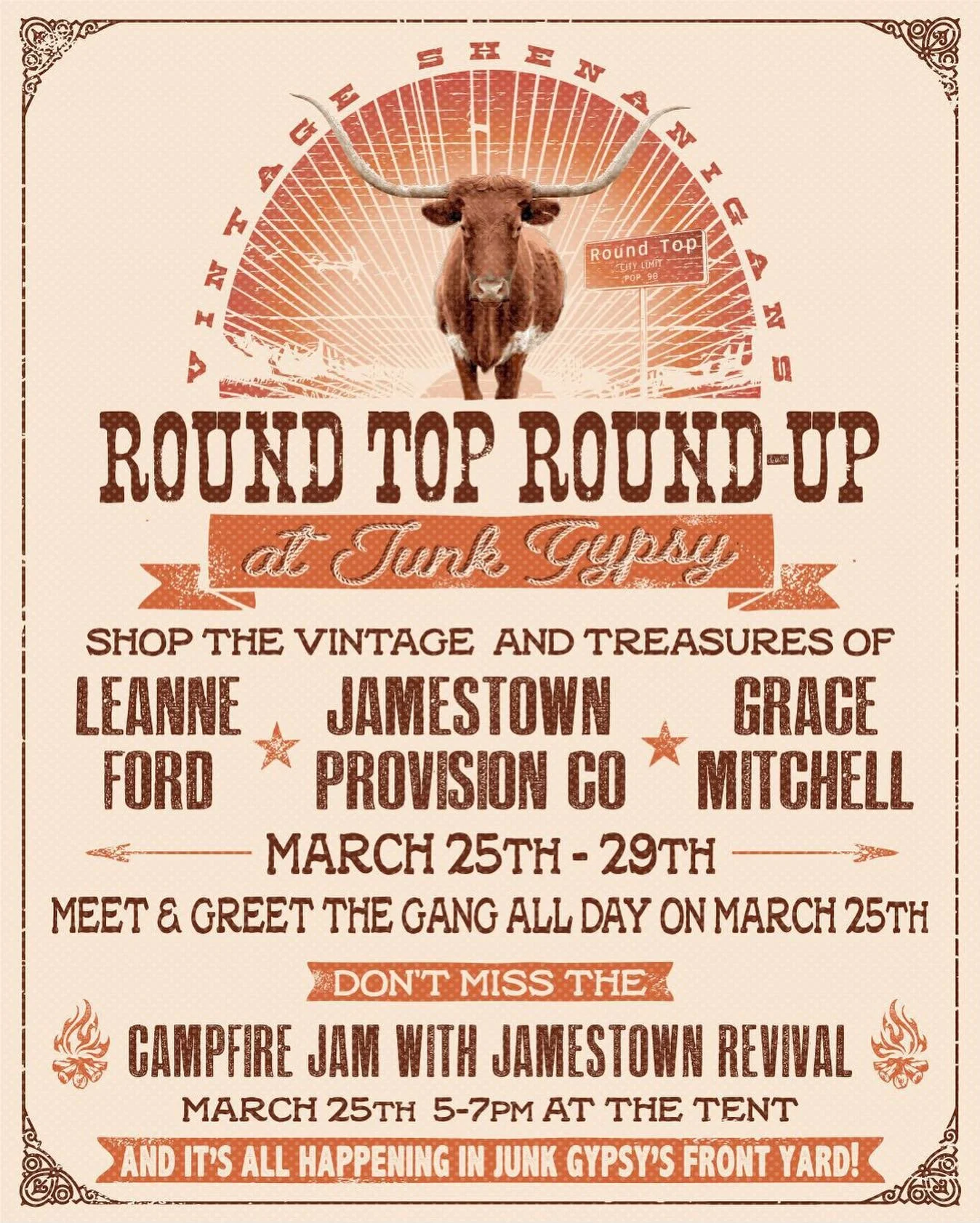 Ya know I love me some vintage. And when I find it I have to HAVE it. So what&rsquo;s a girl to do when she went a little wild and bought up a truck load of vintage tables, islands, dressers, and who knows what?

GOD BLESS TEXAS. 

ROUND TOP, Texas&m