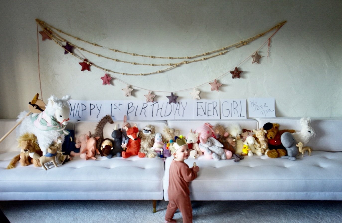 After celebrating Ever&rsquo;s birthday last week, I found myself scrolling back through my camera roll and landed on this little moment from March 2020.

One week into the great global shutdown, we threw her a surprise party with all of her stuffies