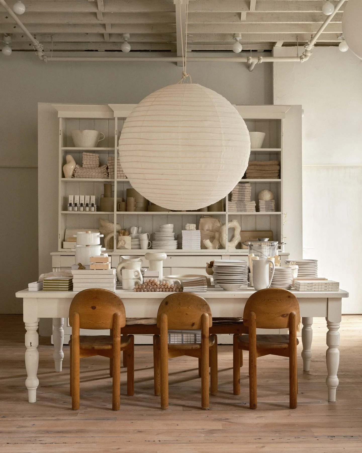 I HAVE GOOD NEWS!! Our signature globe pendant is back in stock and finally available online.

Oversized lighting is one of my favorite tricks. If it feels too big when it&rsquo;s going in, it&rsquo;s probably just right.

This giant linen globe lant