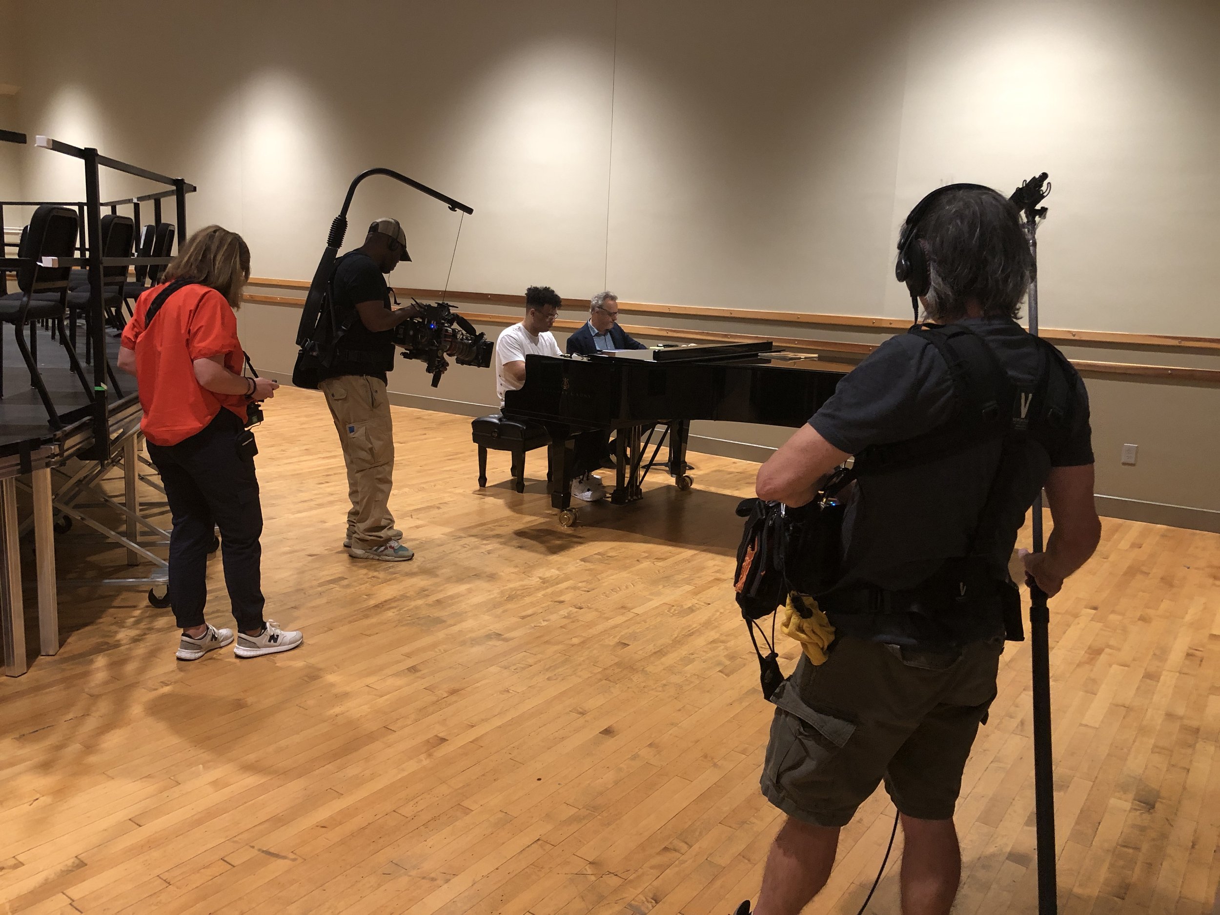 More rehearsals, w/the documentary crew capturing