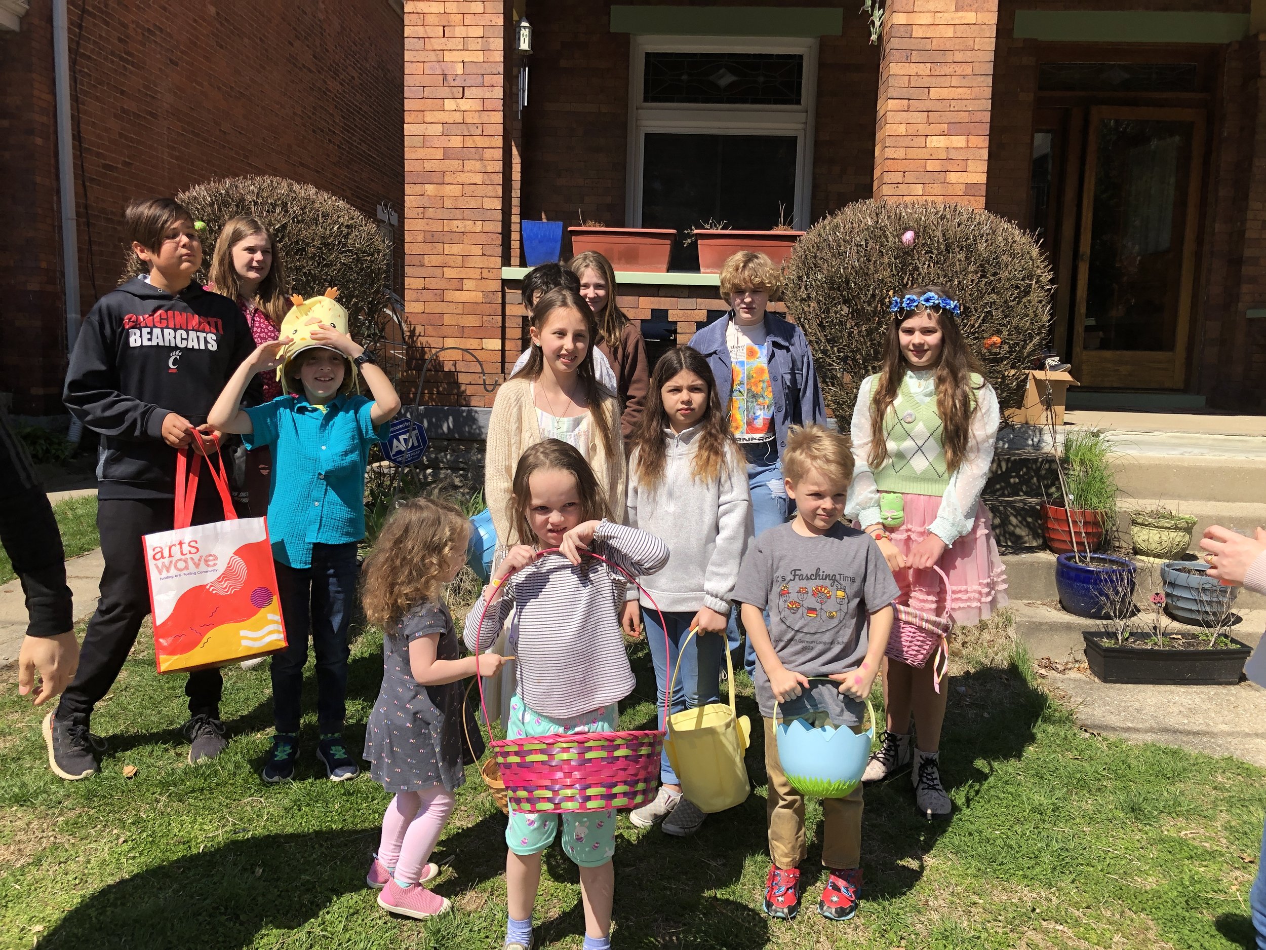 Annual Easter egg hunt for our block