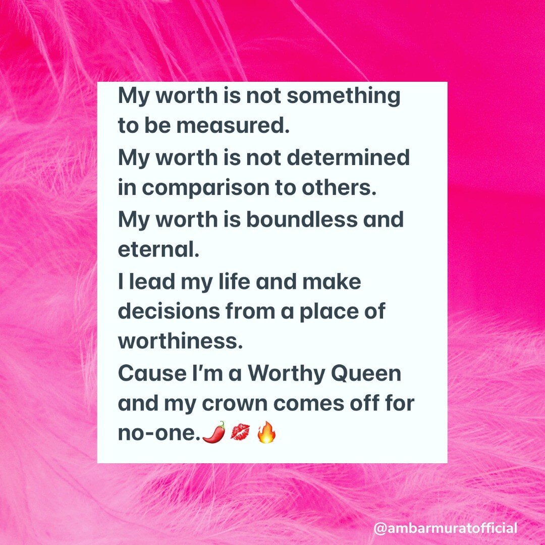 Worthy Queens,

Your Crown comes off for no-one.🌶

Read that ☝ again. 💅

Now act accordingly. AM 🤍

#selfworthcoach #selfworthissexy #selfworthwarriors #selfworthiskey #selfworthisyournetworth #selfworthiness #worthyqueen #energycalibration #calib