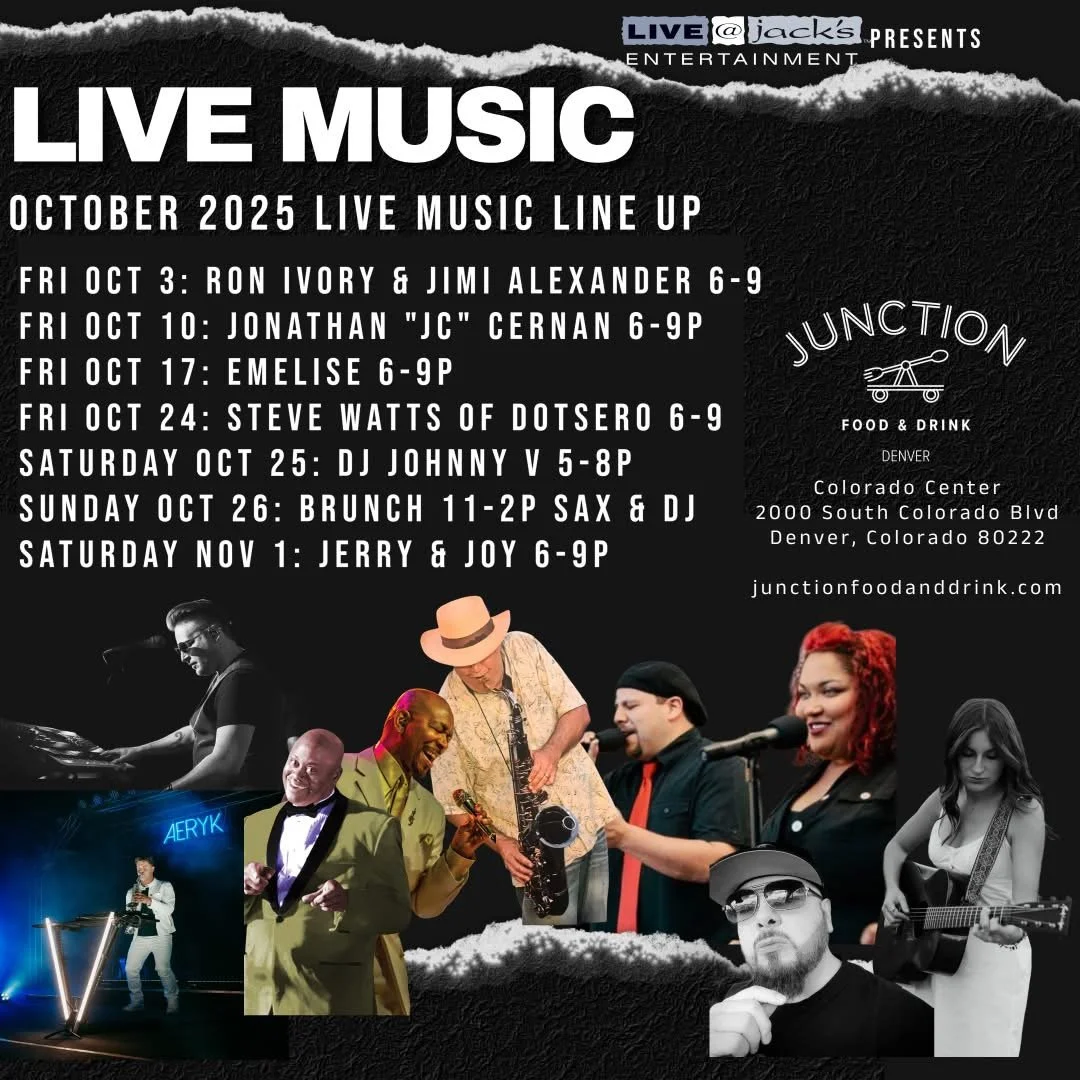 Junction Food & Drink Live Music Lineup October 2025
