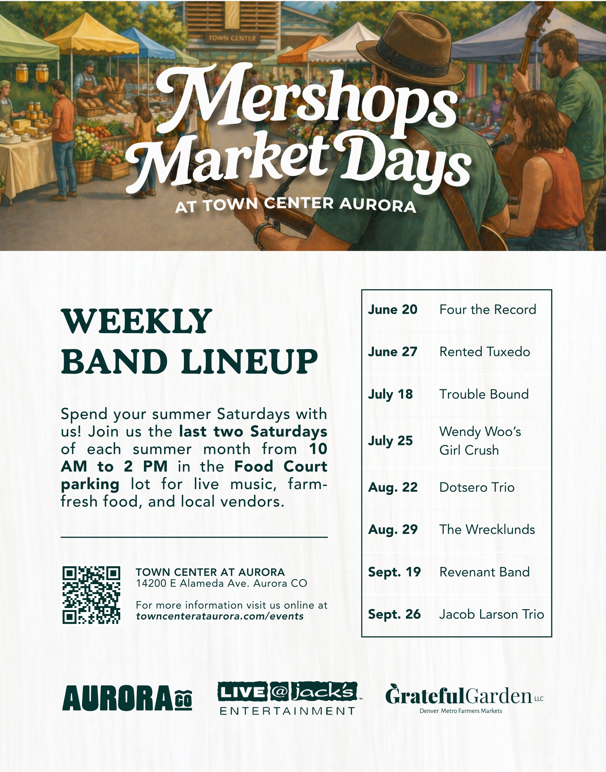 Live Music & Farmers Market at Town Center at Aurora