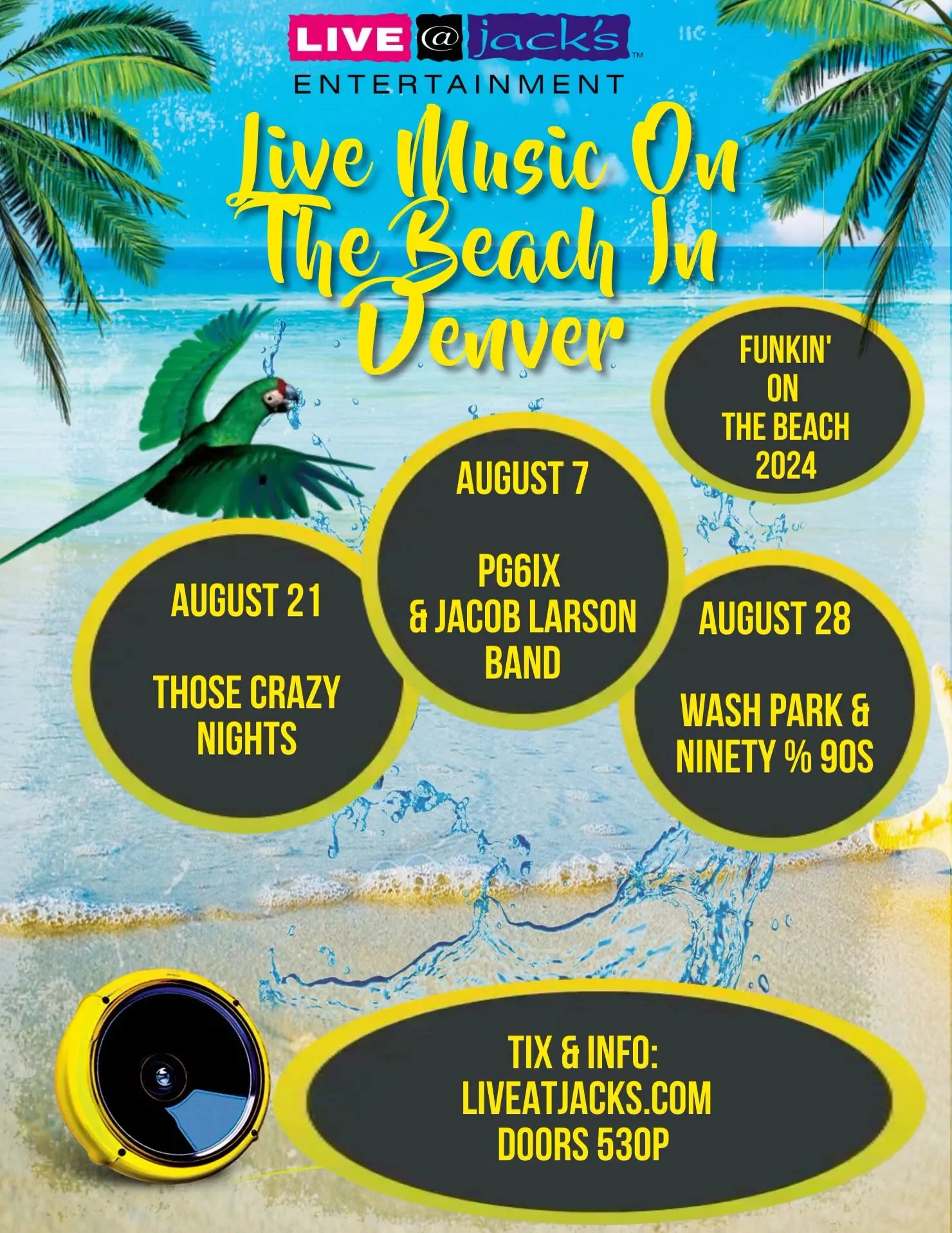 LIVE ON THE LAKE Double Header Jacob Larson Band & PG6IX — Live