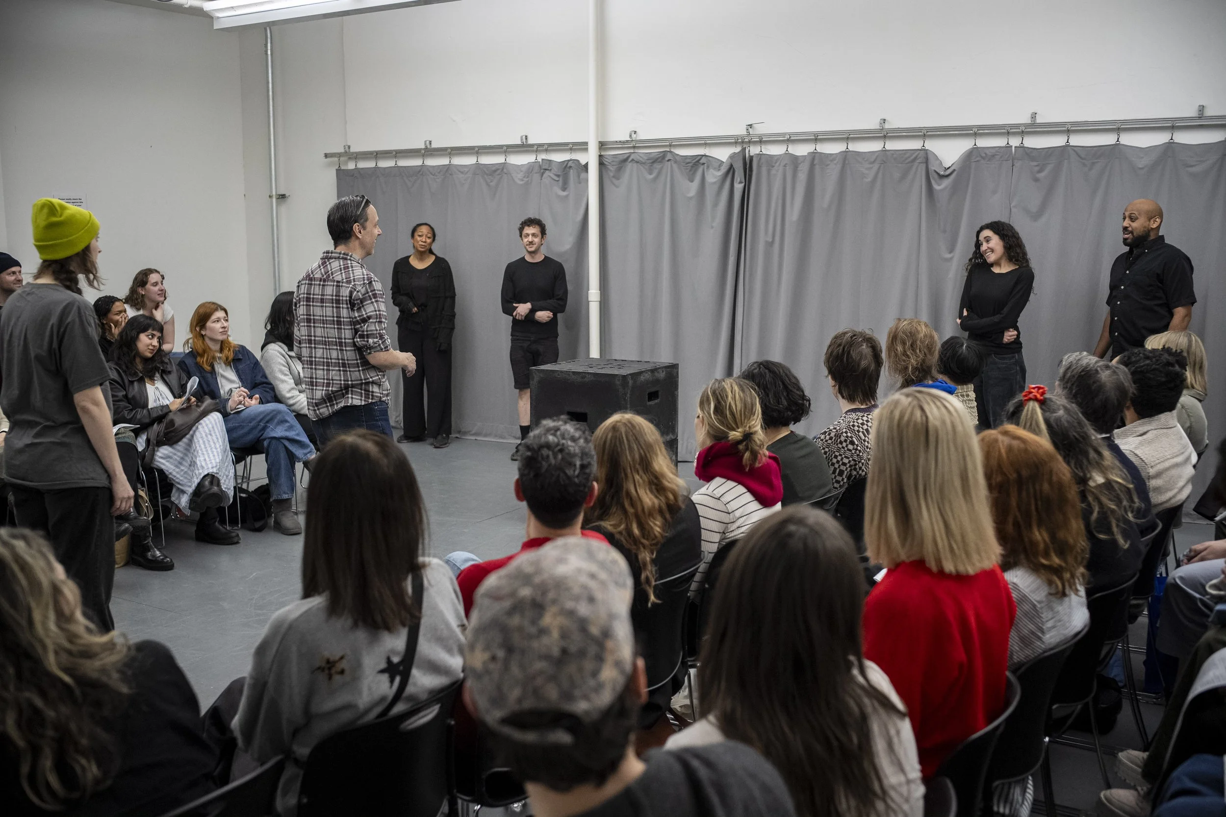 (l to r) Frankie Placidi, Mike Iveson, Sharina Martin, Ethan Dubin, Sarina Freda, Yonatan Gebeyehu