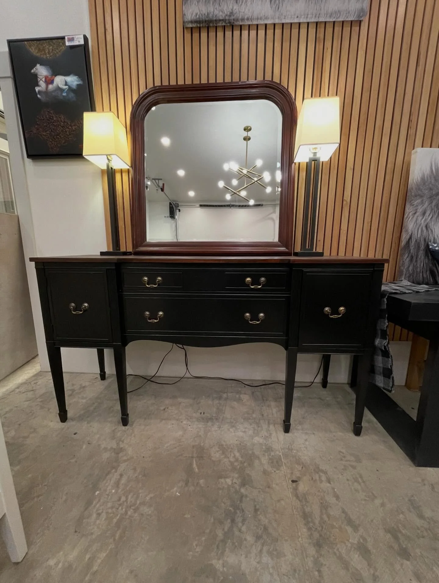 This solid wood Buffet made of red mahogany is pretty amazing. It&rsquo;s 100 years old. 66x20x36 it would make a great Tv Stand entryway piece, sideboard, credenza, or anywhere that you want a statement piece. Check out my other furniture available.