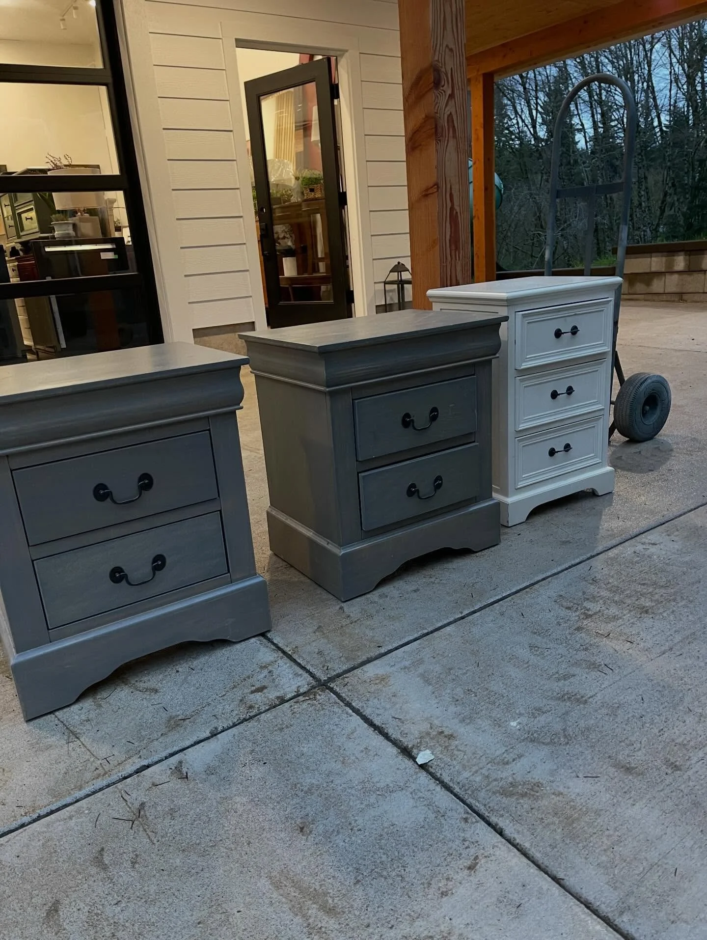 New pieces have arrived! Dressers and side tables.  The dresser is made of solid pine.! Stay tuned for the finished results might not be till next week. I&rsquo;m thinking wait with a beautiful dark stained top. The side tables will get lumber on the