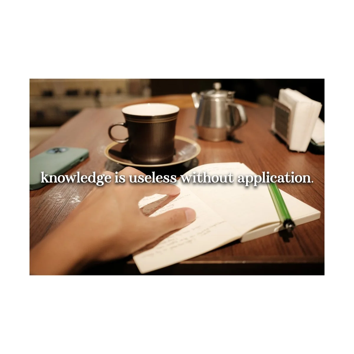 knowledge without application
