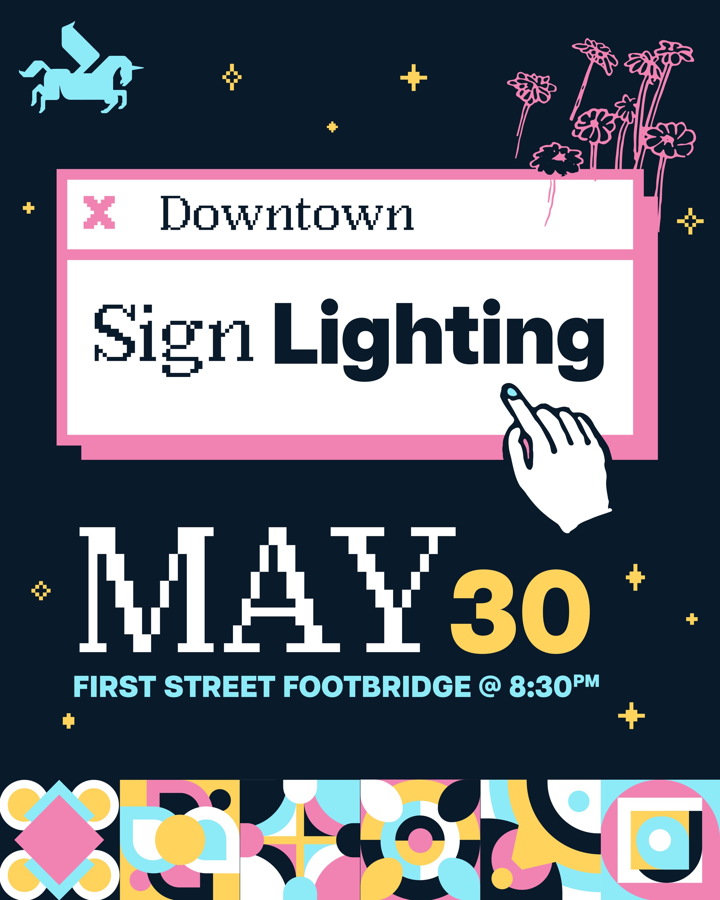 PrideFest Sign Lighting