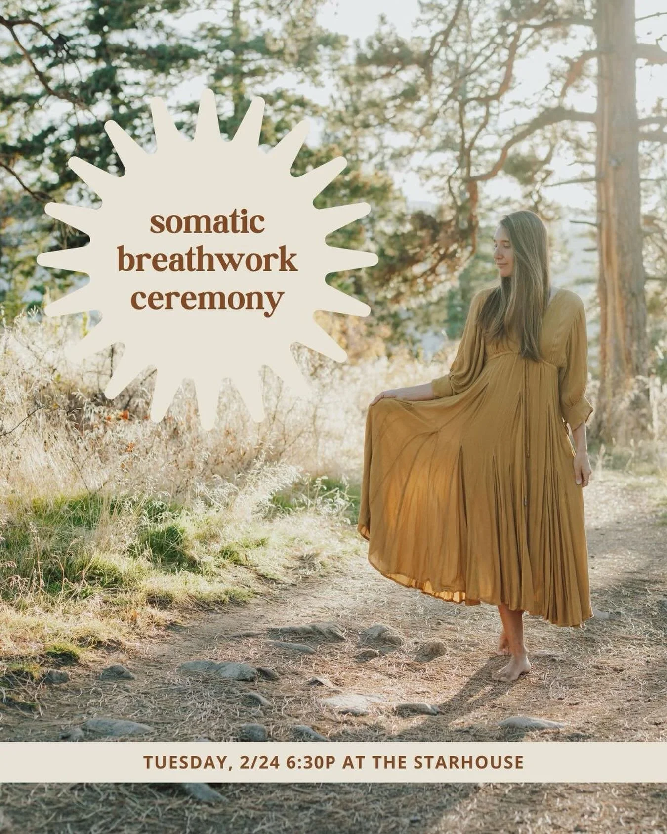 hey friends! excited to be back at the starhouse on tuesday, february 24th for breathwork, herbal tea, and community. 💫

this is a space to come just as you are. a space to breathe, to feel, and to be with whatever parts of you are asking to be met.