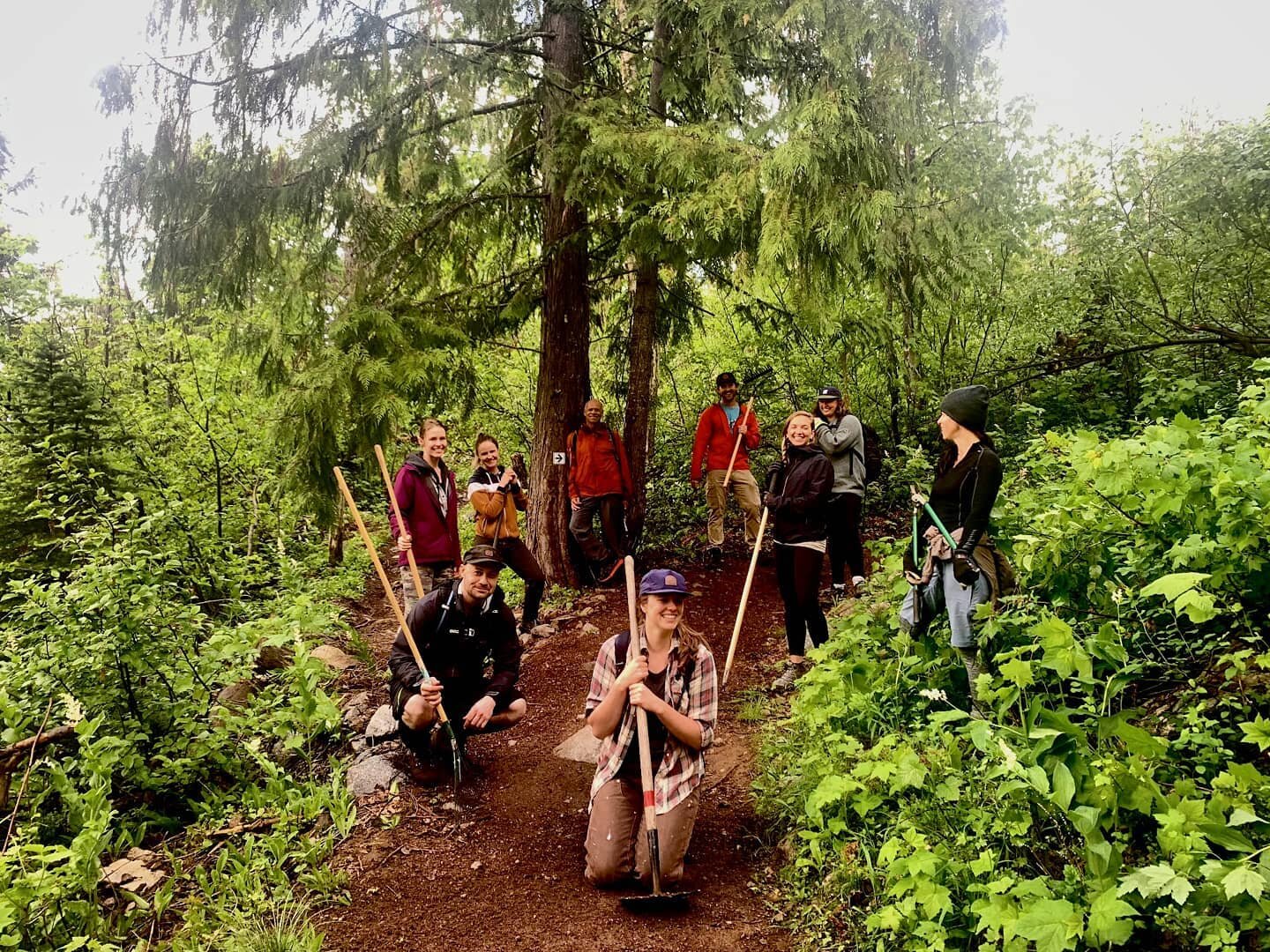 To all the volunteers who attended our trail day last night - thank you! We had 10 people volunteer (7 ladies and 3 guys - talk about girl power 💪😉), and this hardworking crew got the whole section of upper bottoms done! We are very thankful for th