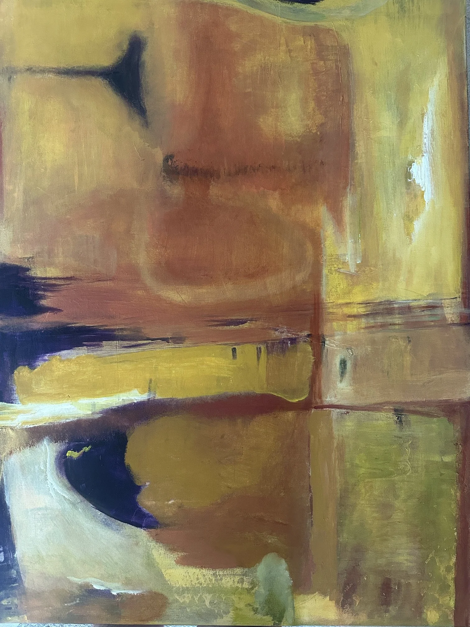 Solace - $1100 - 30 x 36 Warm colors and soft dimensions