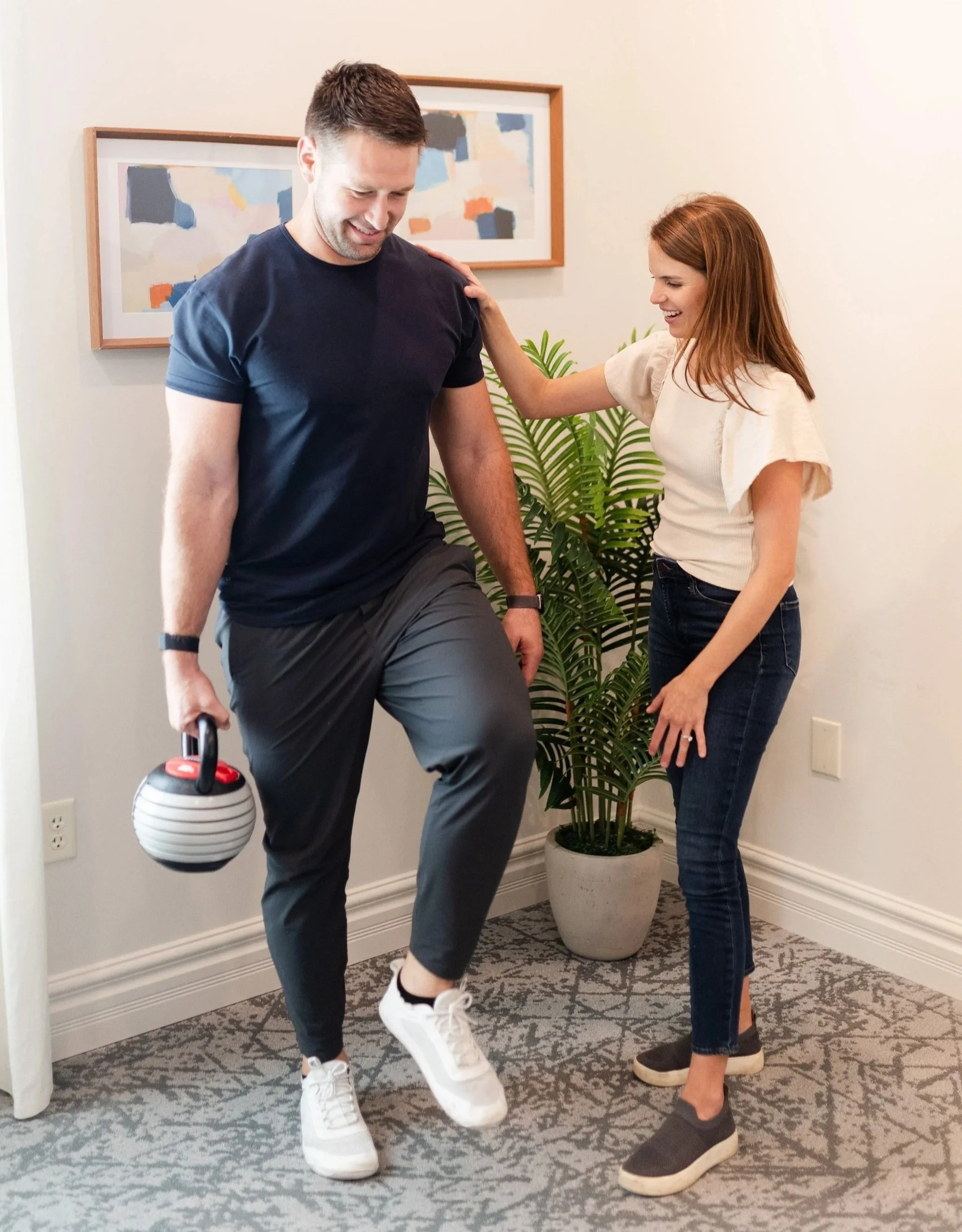 Pelvic Floor therapist treating Male patient