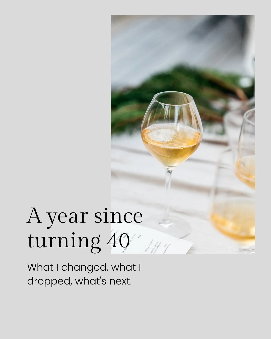 A year ago I turned 40. Big birthdays are always a bit confronting for me, and this one was no different. Measuring, comparison, expectation, and then the next day everything is back to normal.

Except this time it wasn't. As I rounded out the last d