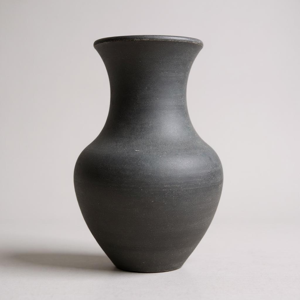 Black Stoneware Vase