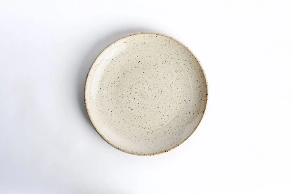 salad plate tapas plate appetizer plate 8" plate speckled plate