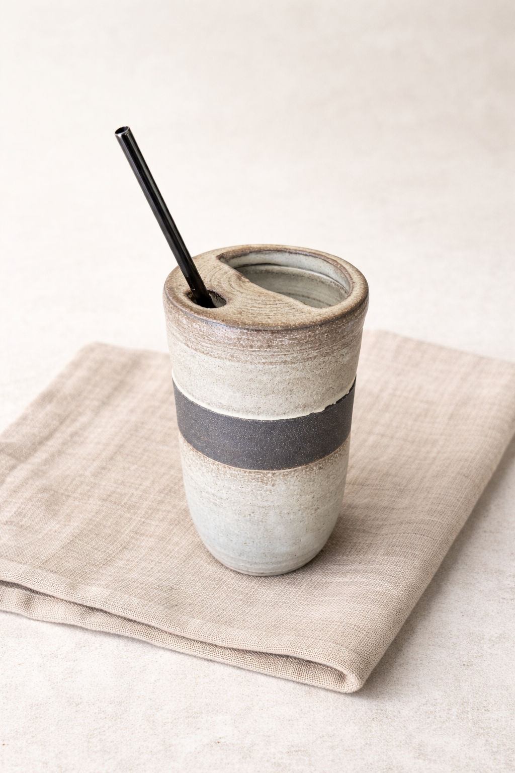 Lidded Travel Tumbler & Straw