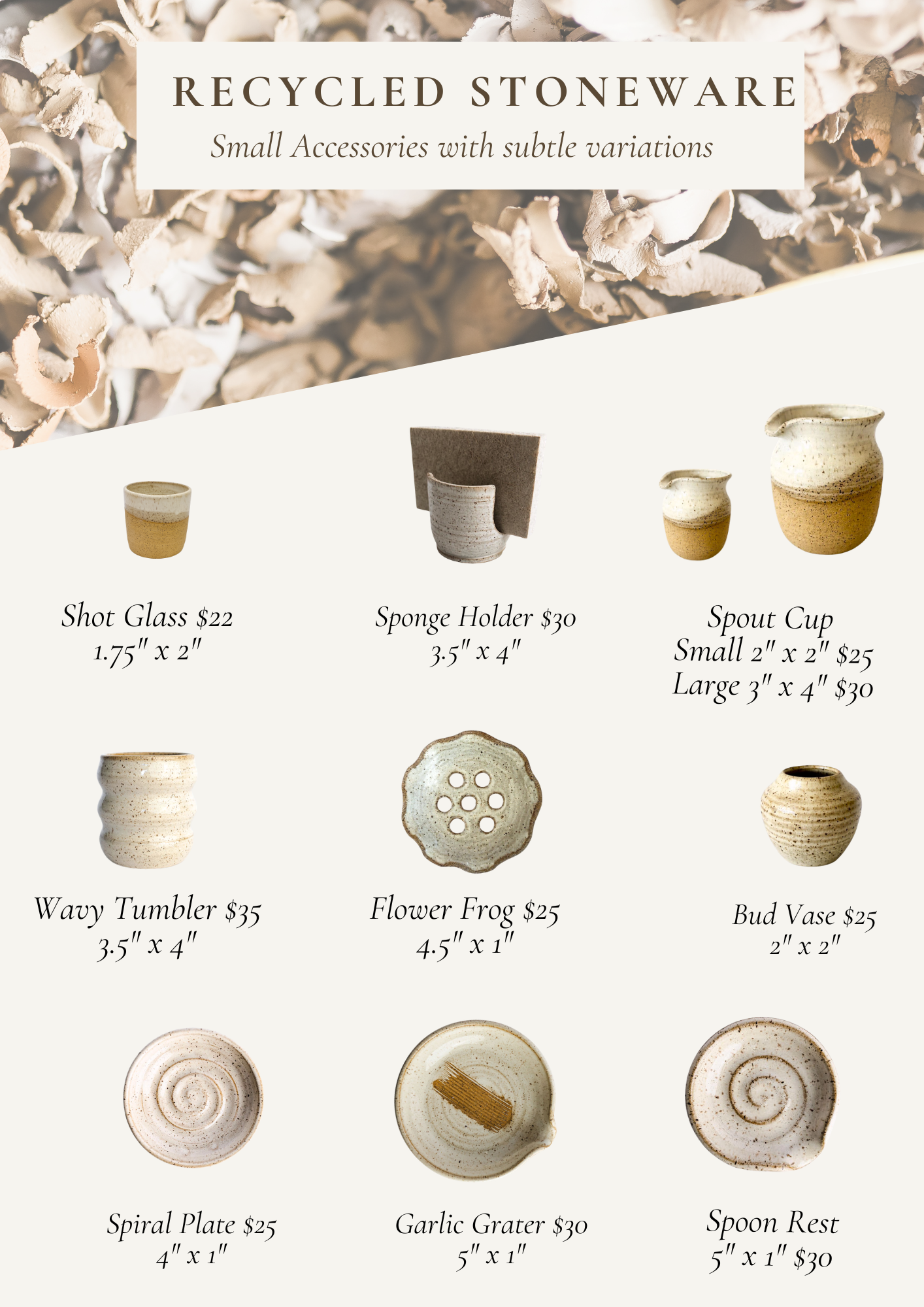 recycled clay catalog sponge holder flower frog bud vase