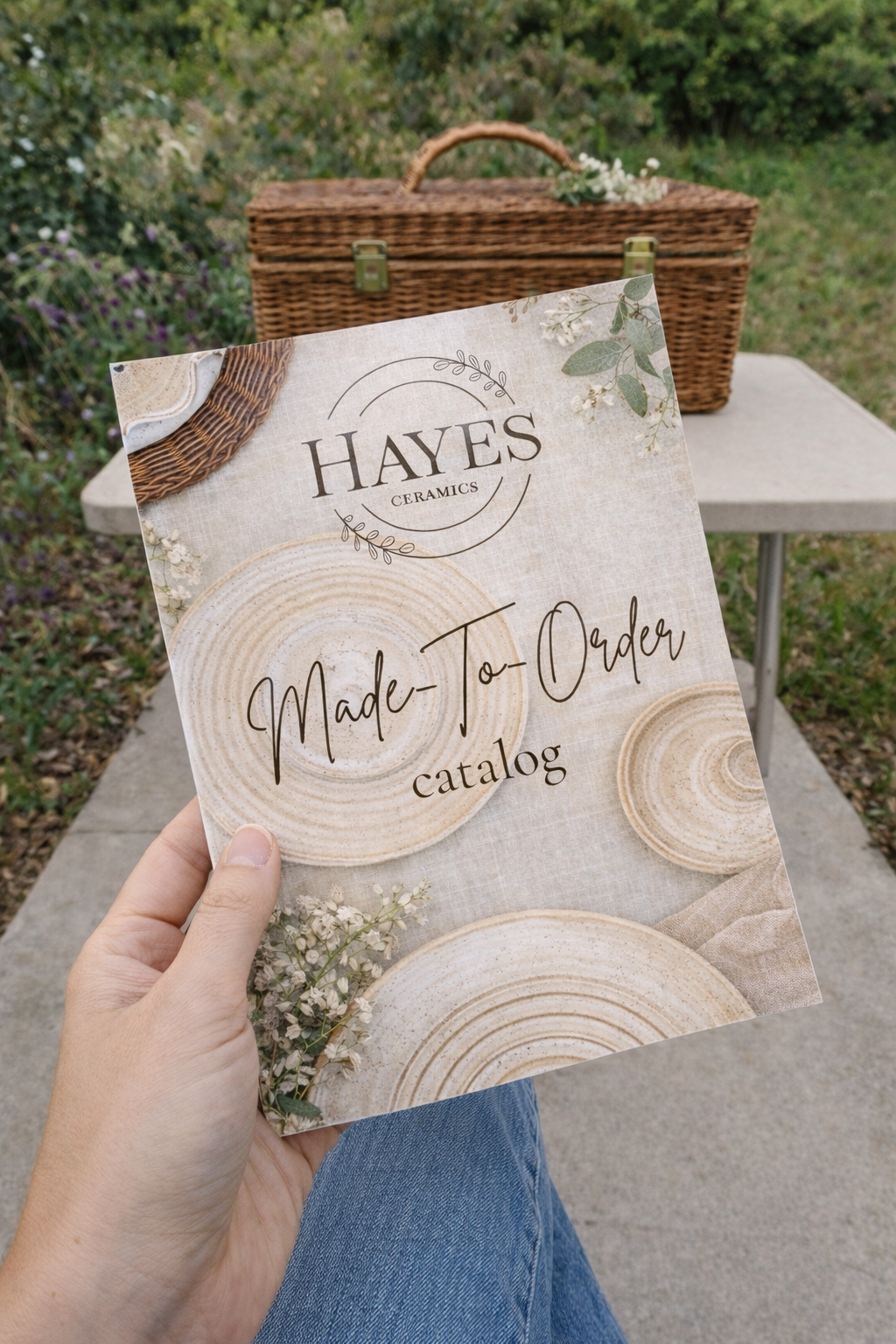 handmade stoneware modern farmhouse pottery earthy ceramic dinnerware small batch ceramics USA handmade pottery gifts made to order catalog handmade stoneware gift registry whole sale wedding registry