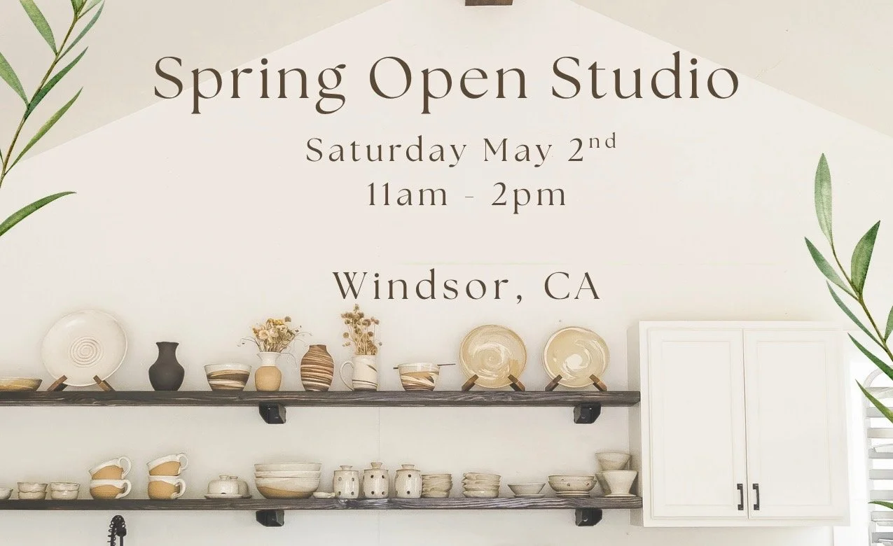 Sonoma county pottery handmade stoneware open studio hayes ceramics mothers day sale
