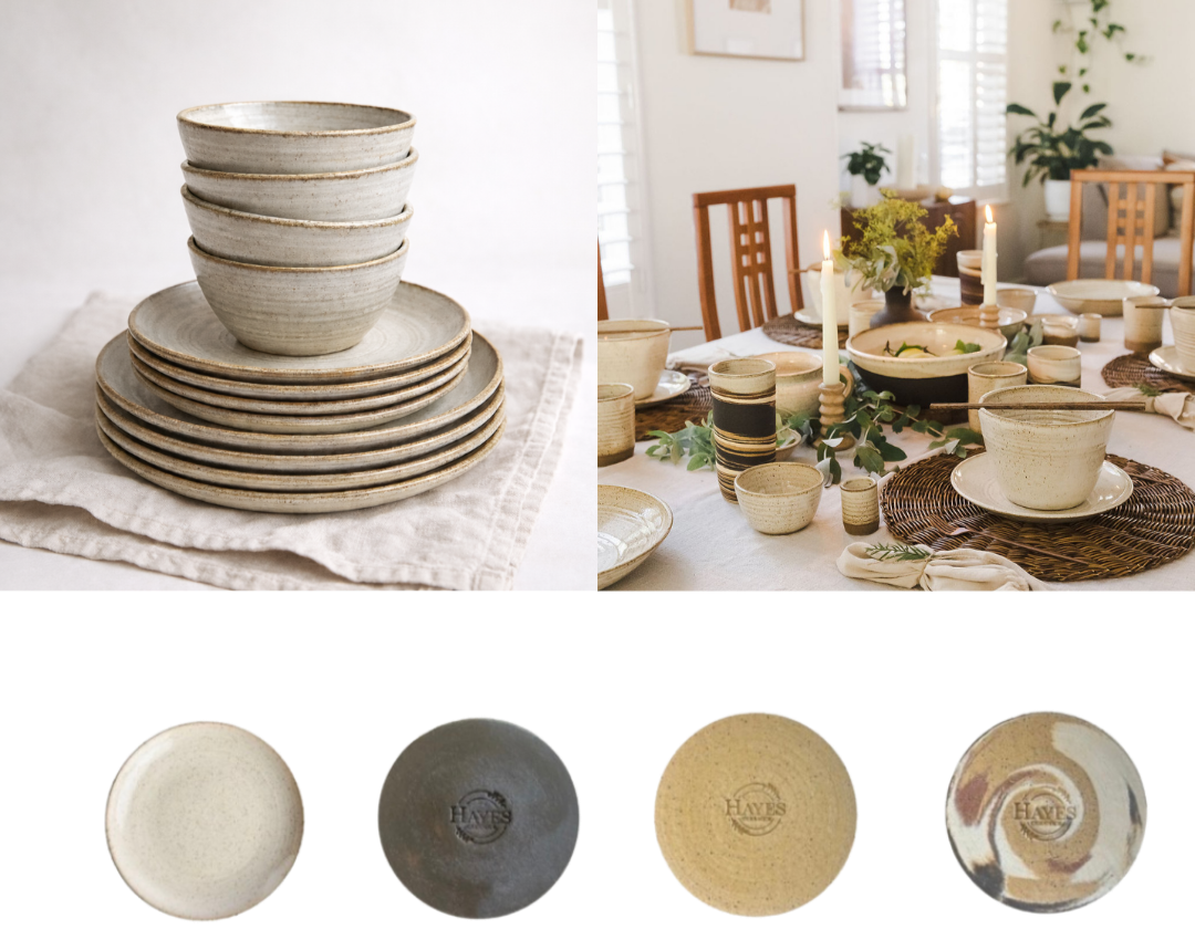 made to order tableware starter set for 10% off. Dinner plates, salad plates and breakfast bowls for a custom tablescape