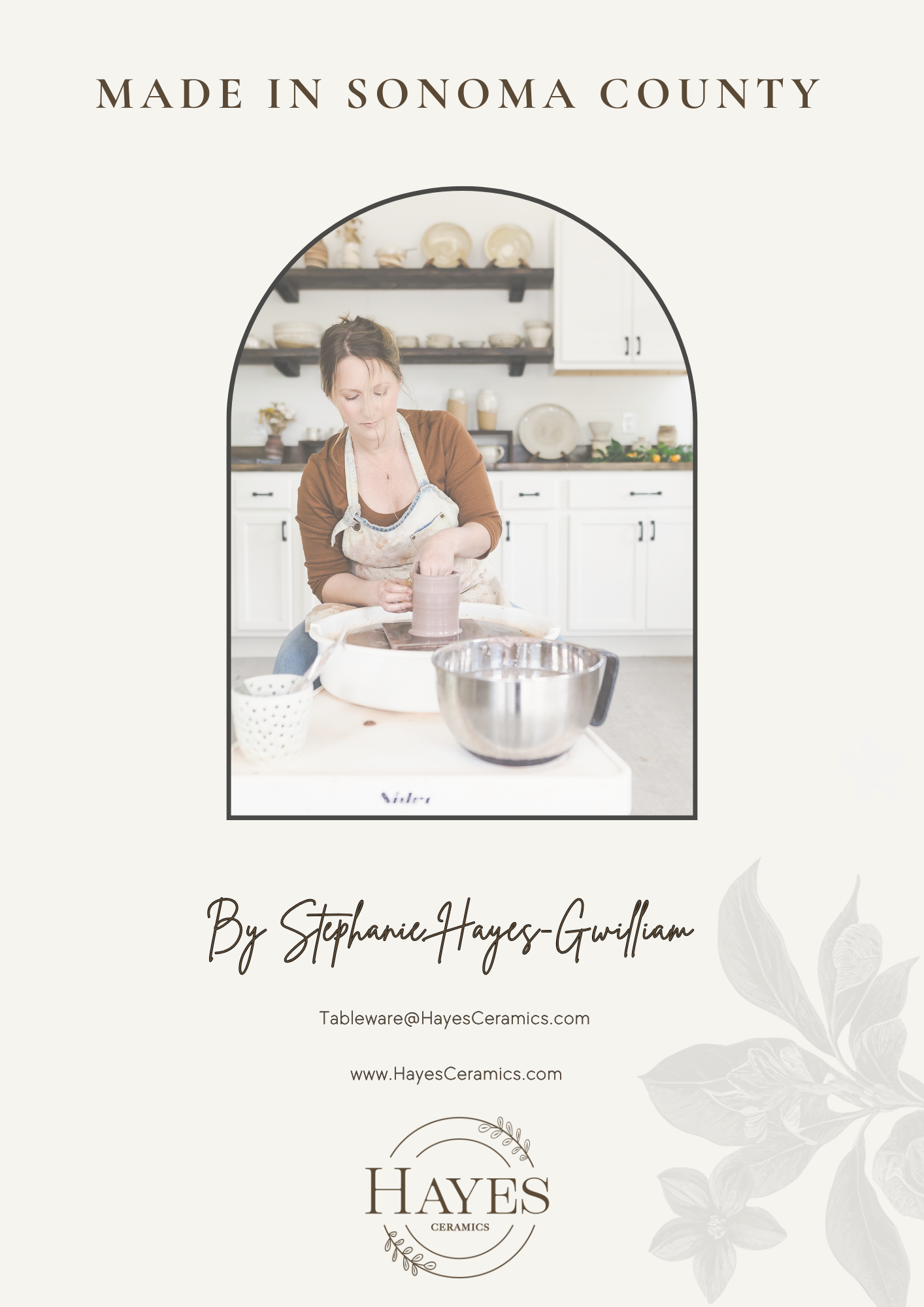 stephanie hayes gwilliam hayes ceramics made to order catalog sonoma county