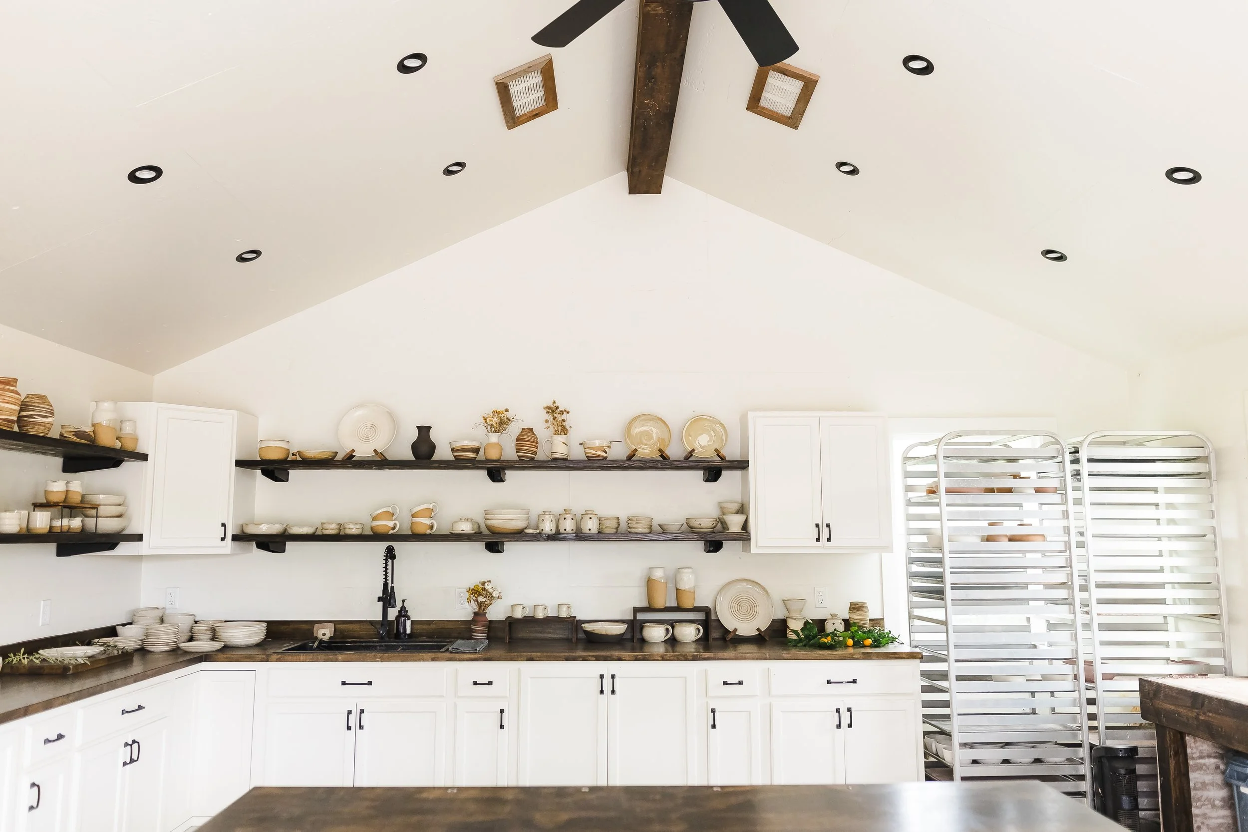 Hayes Ceramics pottery studio in Sonoma County, California, where handmade stoneware is thrown and fired.