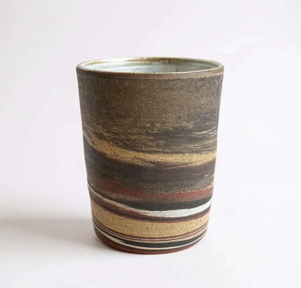 Marbled Stoneware Cylinder