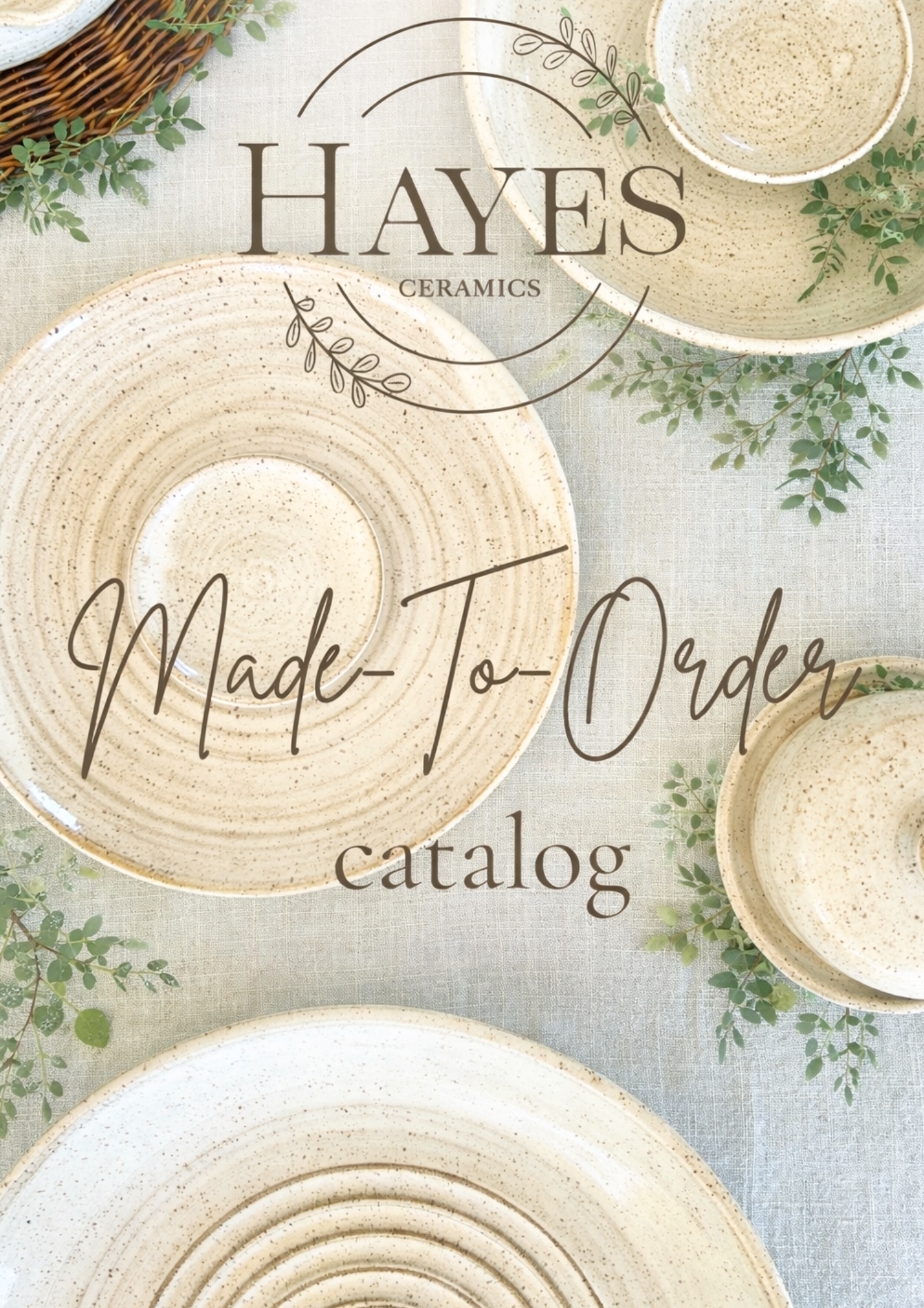 create a customized dinnerware set, explore look book / made to order catalog with prices and dimensions