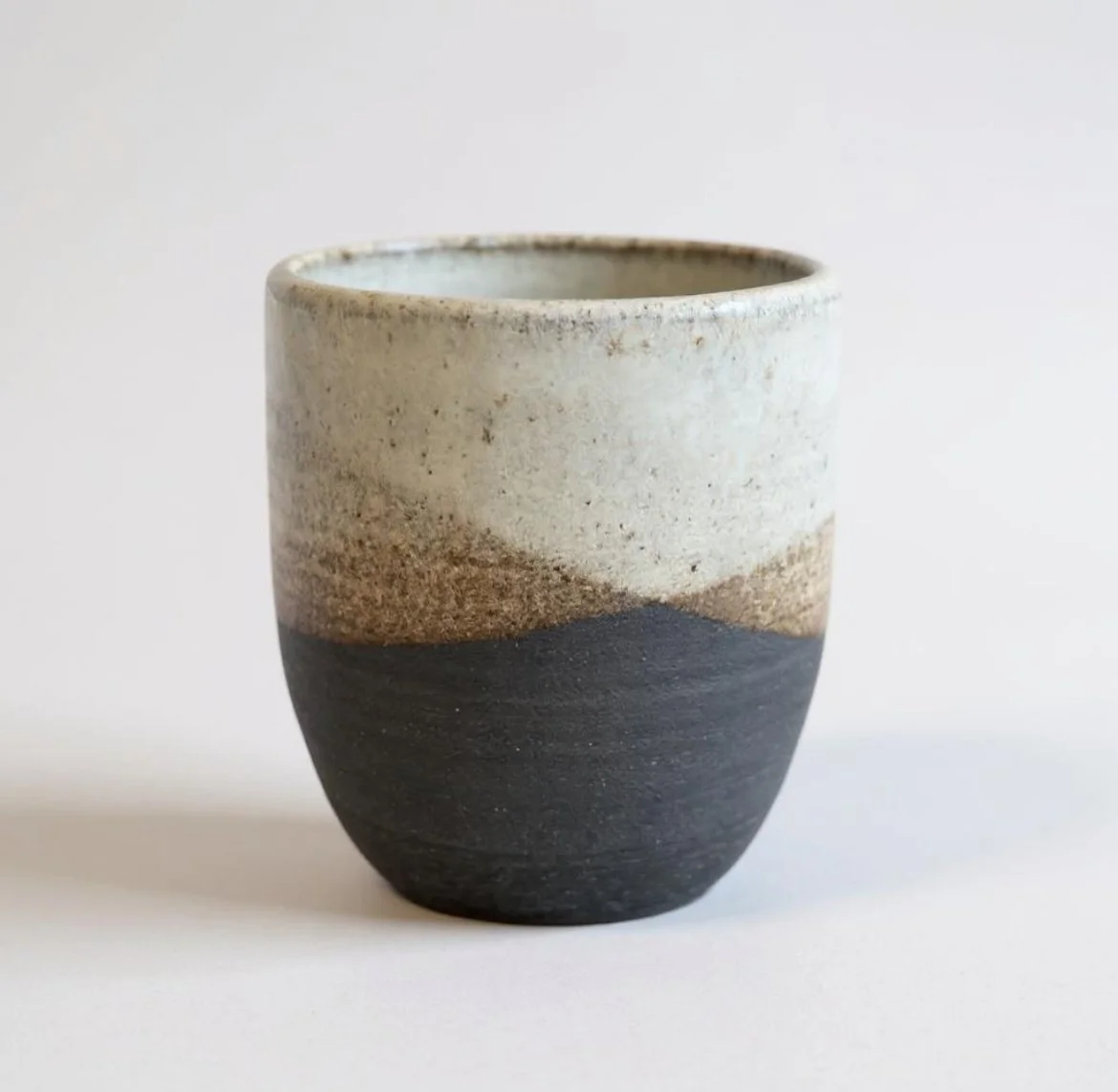 Black Stoneware Round Tumbler Wine Cup