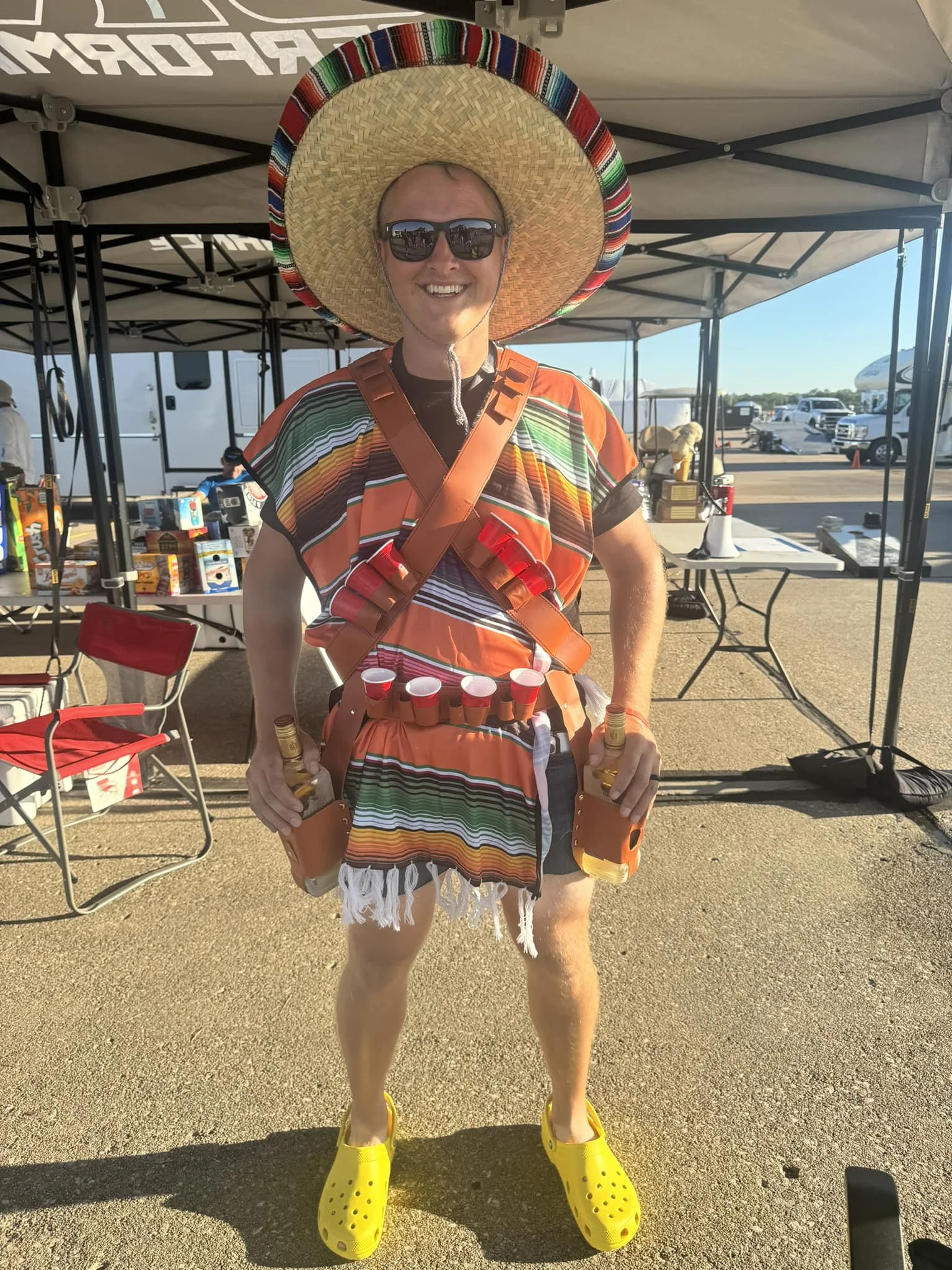  Jay Bullington, 2023’s Spirit of Solo recipient, volunteered for the dunk tank, to help raise funds for SCCA Foundation’s  Women On Track  and general fund.  Photo by: Rick Cone 