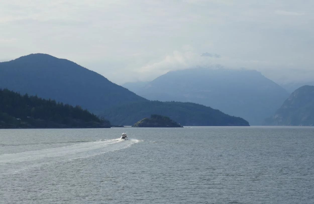 A boat coasting through the BC oceans, where Mareel offers sex therapy in Vancouver