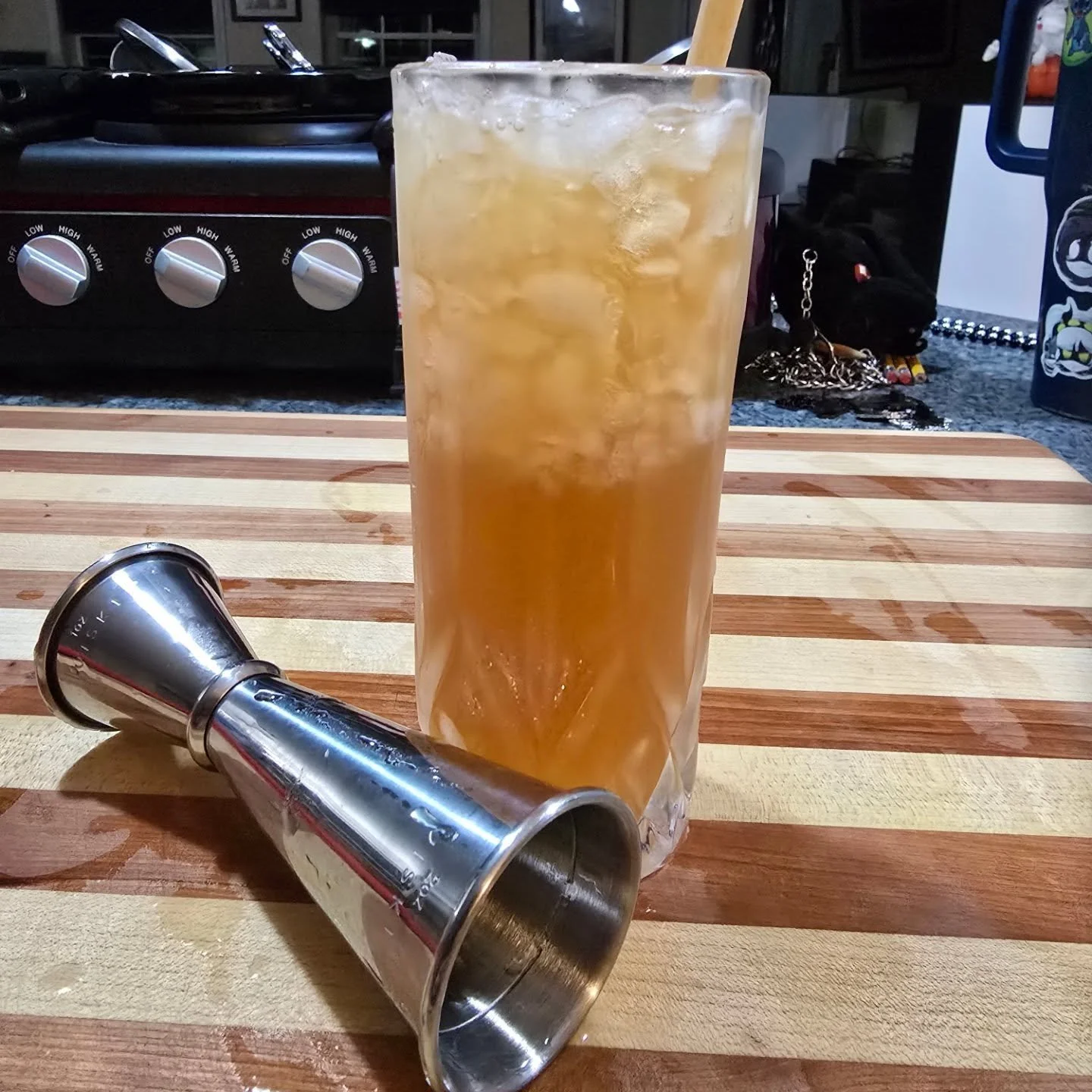 Kaiter Swizzle
3/4 oz Lime Juice
1/2 oz maple syrup
1/2 oz Velvet Falernum
2 oz El Dorado 8 yr Rum
2 Dashes Angostura Bitters