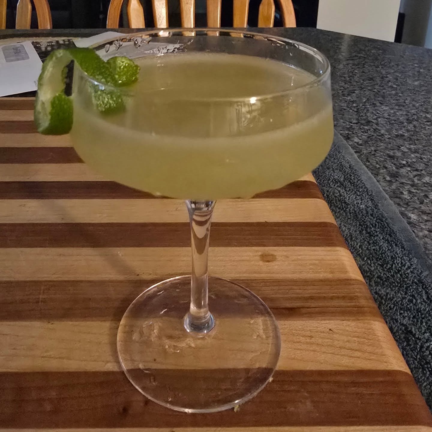 Wordsmith
A rum forward play on the famous "Last Word" cocktail.
3/4 oz Smith &amp; Cross Jamaican Rum
3/4 oz Green Chartreuse
3/4 oz Luxardo Marachino Liquor
3/4 oz Fresh Lime Juice

Shake with cracked ice and fine strain into a cocktail g