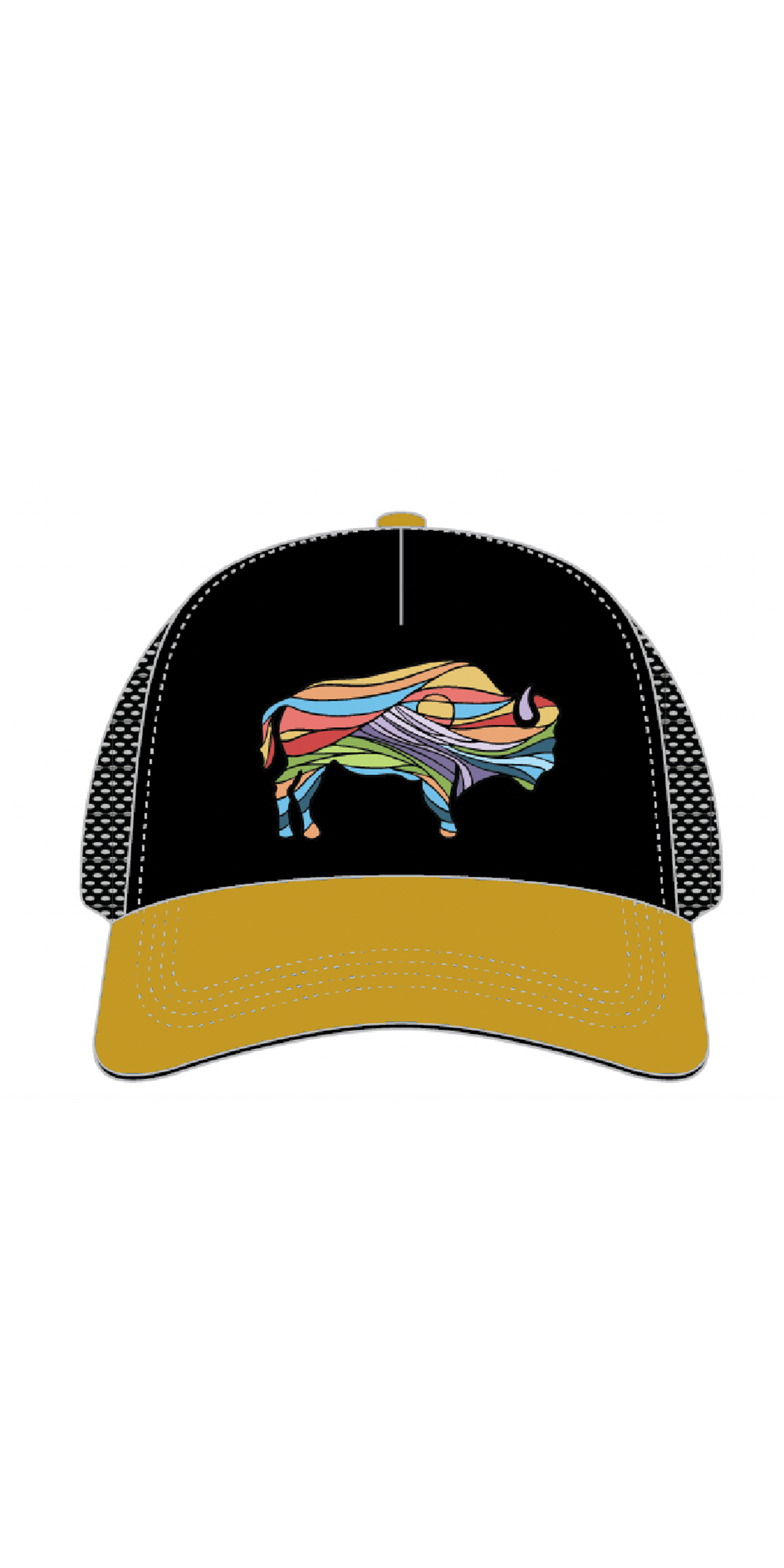 Bison Mosaic Hat Gold.png